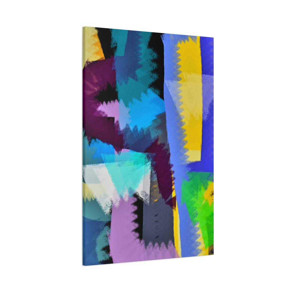 Abstract Color Burst Canvas Print — Vibrant Geometric Wall Art