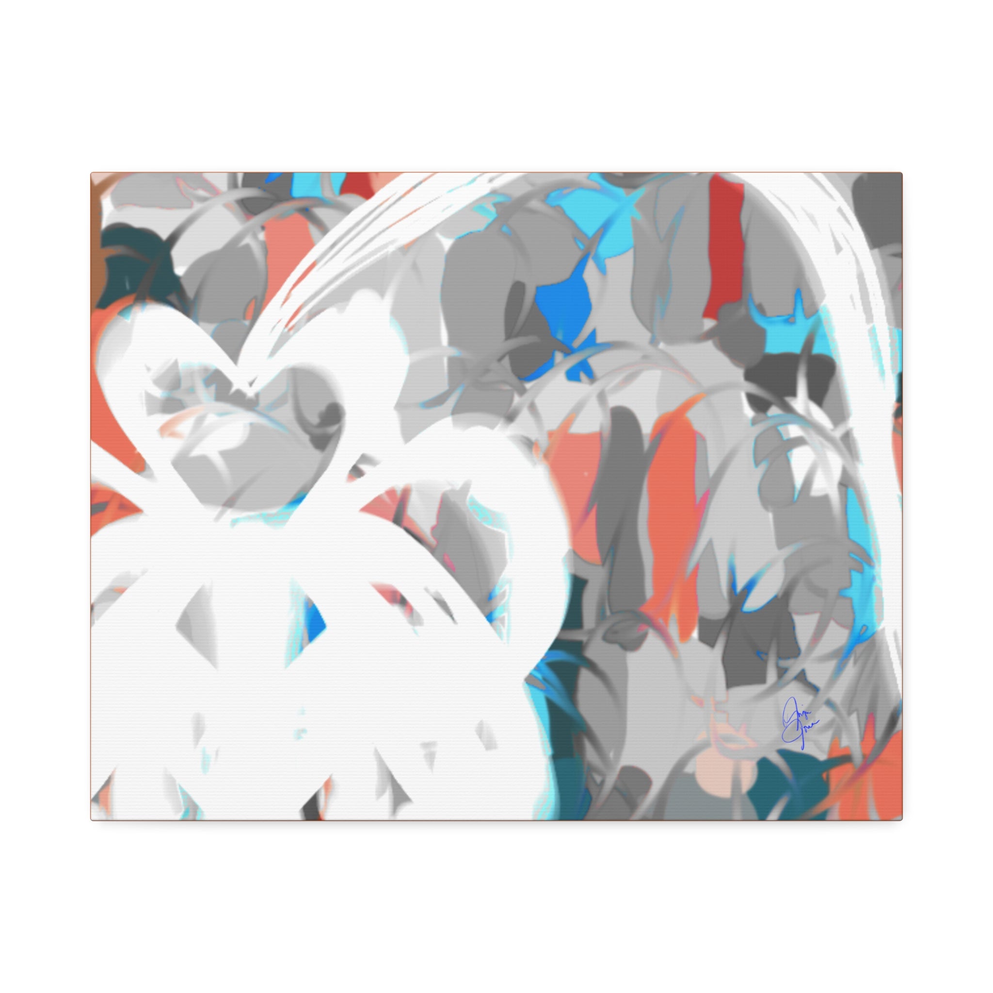 Abstract Coastal Breeze Canvas Print — Modern Stretched Wall Art