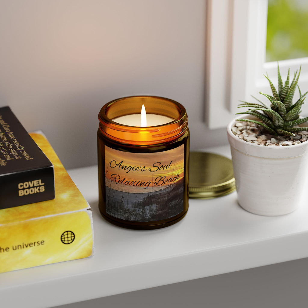 Relaxing Beach Scented Candle - Coconut Apricot Wax