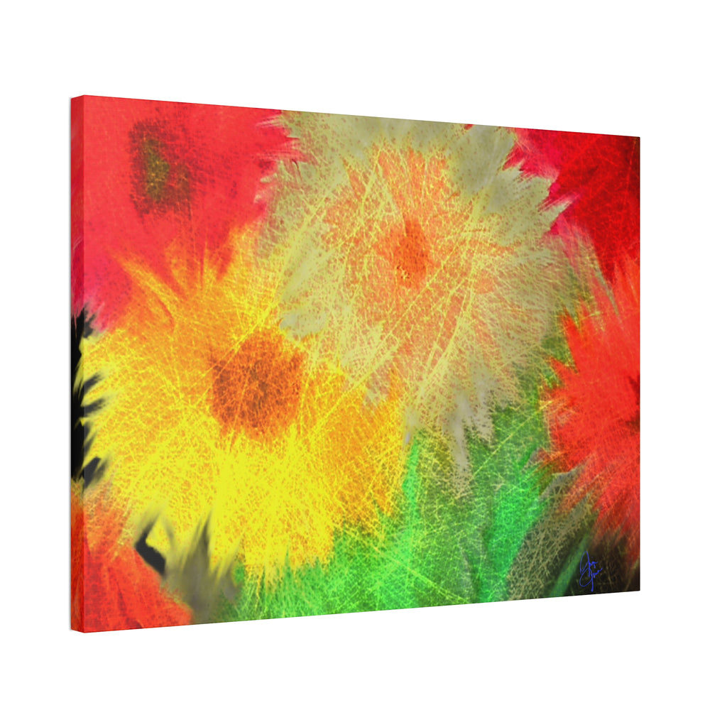 Abstract Rainbow Pumpkin Canvas Stretched 1.5" – Colorful Fall Wall Art