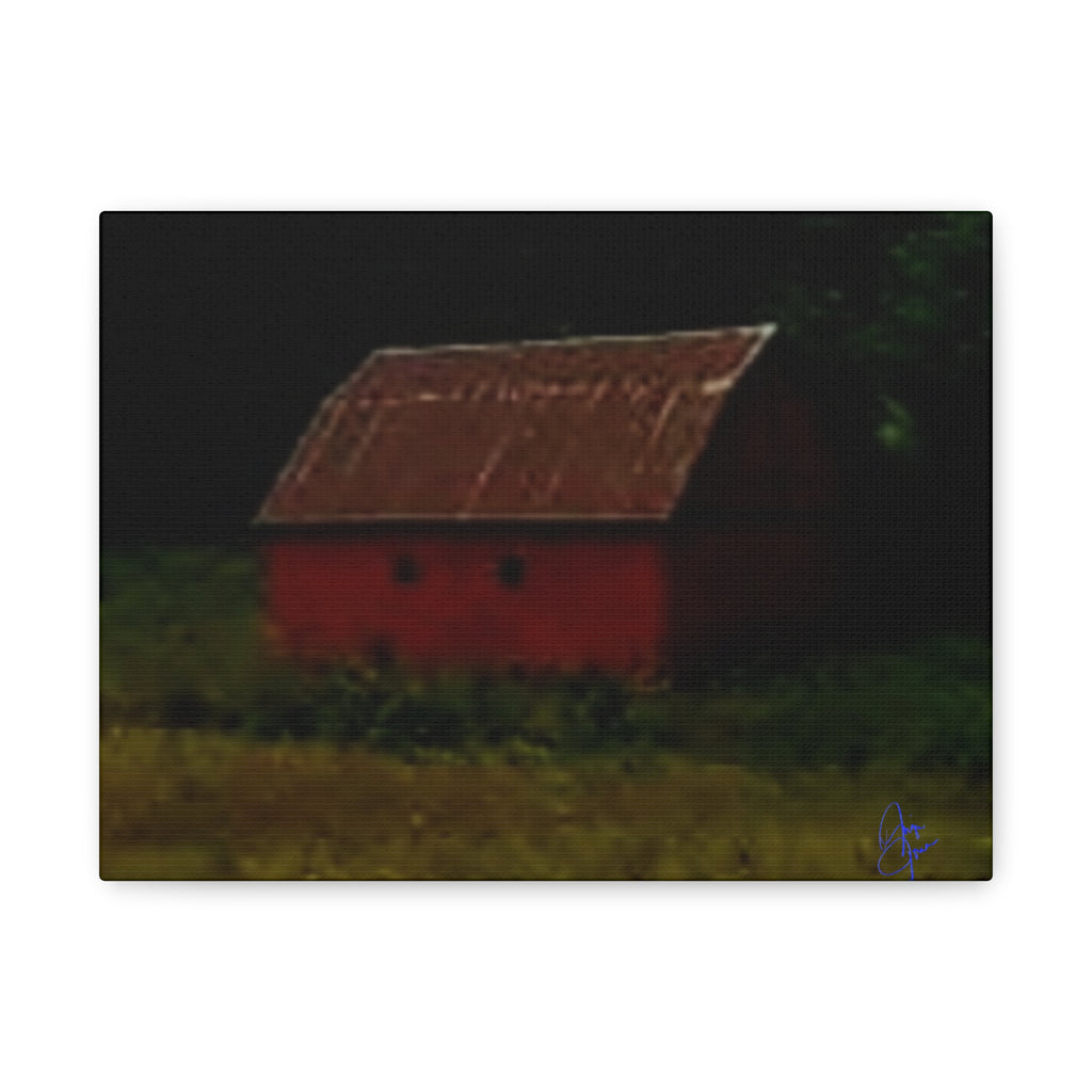 North Carolina  Rustic Red Barn Matte Canvas Wall Art (Stretched 1.25")