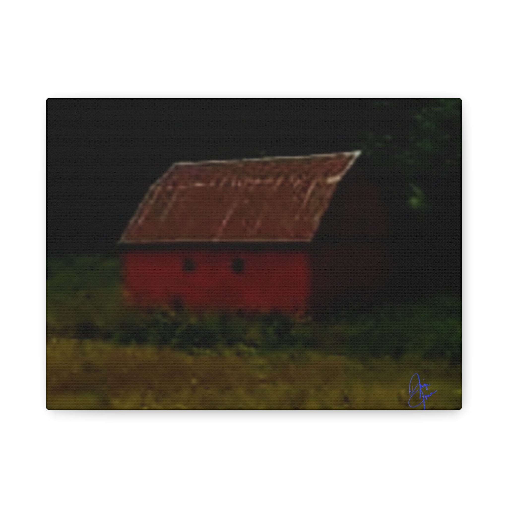 North Carolina  Rustic Red Barn Matte Canvas Wall Art (Stretched 1.25")