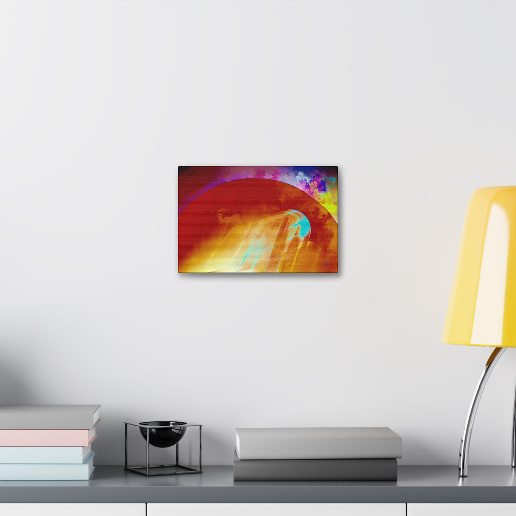 Abstract Solar Burst Canvas Print — Vibrant Colorful Wall Art