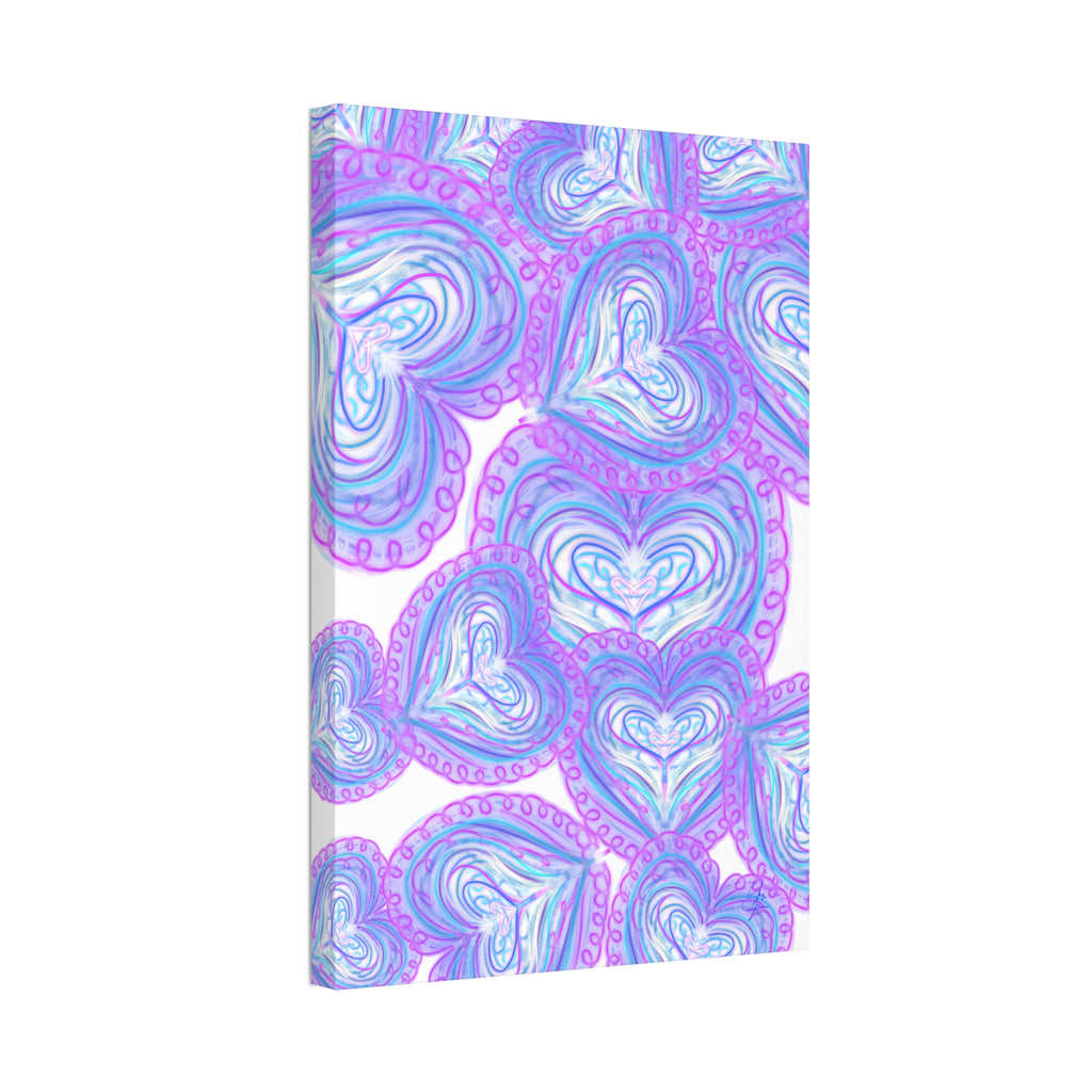 Pastel Heart Swirl Canvas Print — Stretched 1.5"