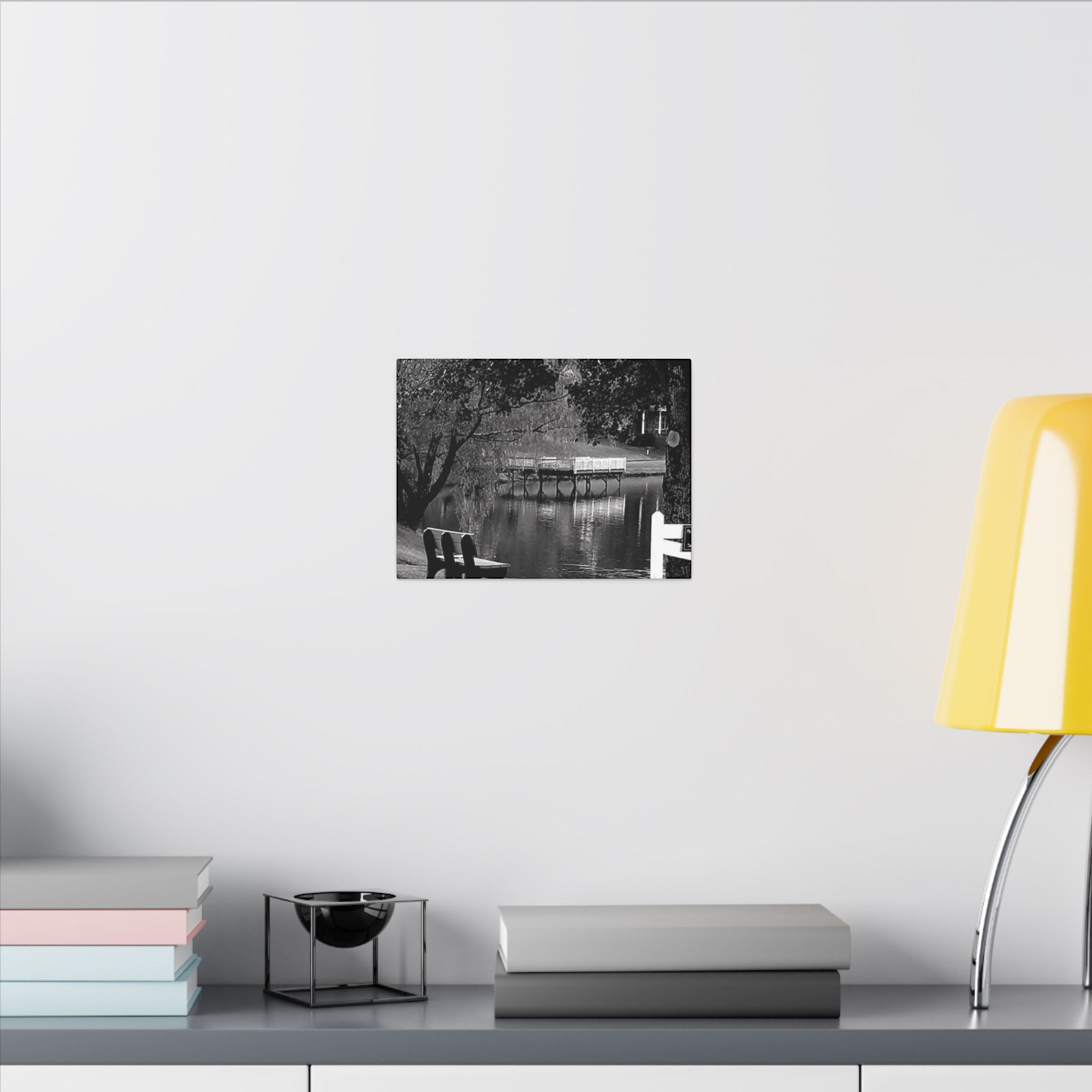 Black and White Canvas Wall Art - Tranquil Landscape Decor