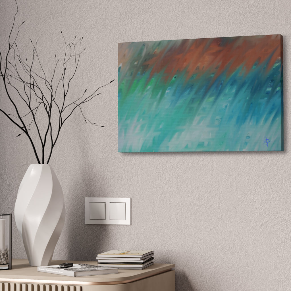 Ocean Breeze Abstract Canvas - Stretched 1.5" Wall Art