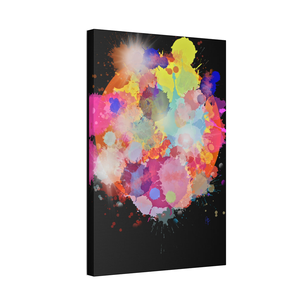 Abstract Color Splash Canvas Print — Vibrant Watercolor Ink Splash Wall Art