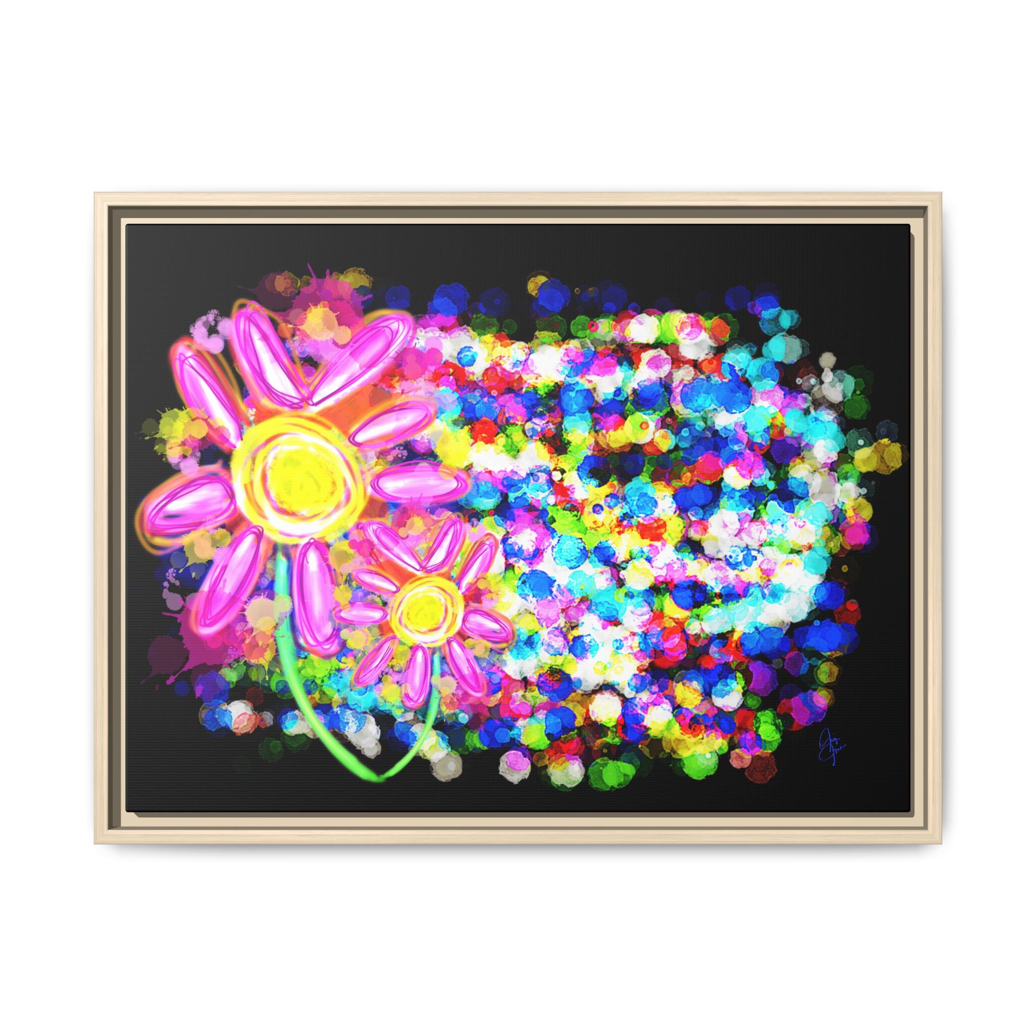 Playful Color Matte Canvas Framed Wall Art