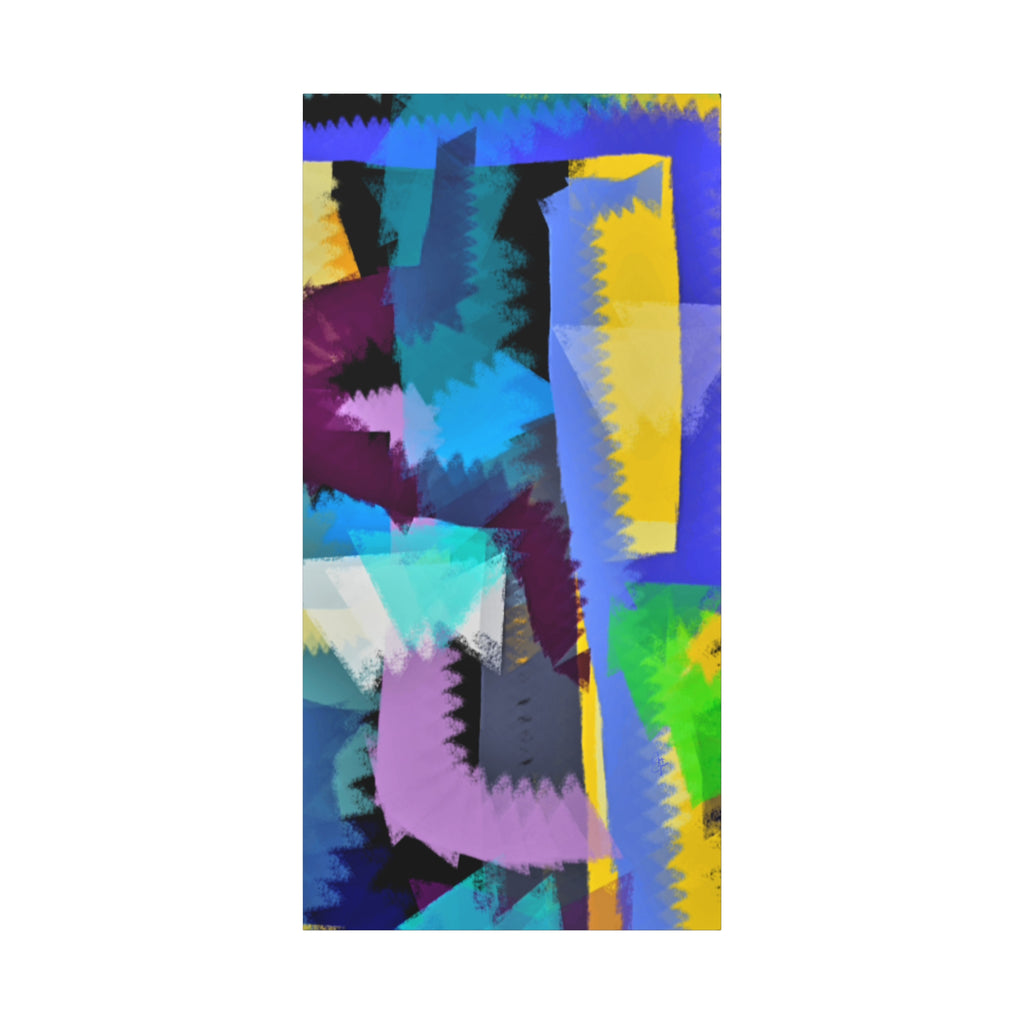 Abstract Color Burst Canvas Print — Vibrant Geometric Wall Art