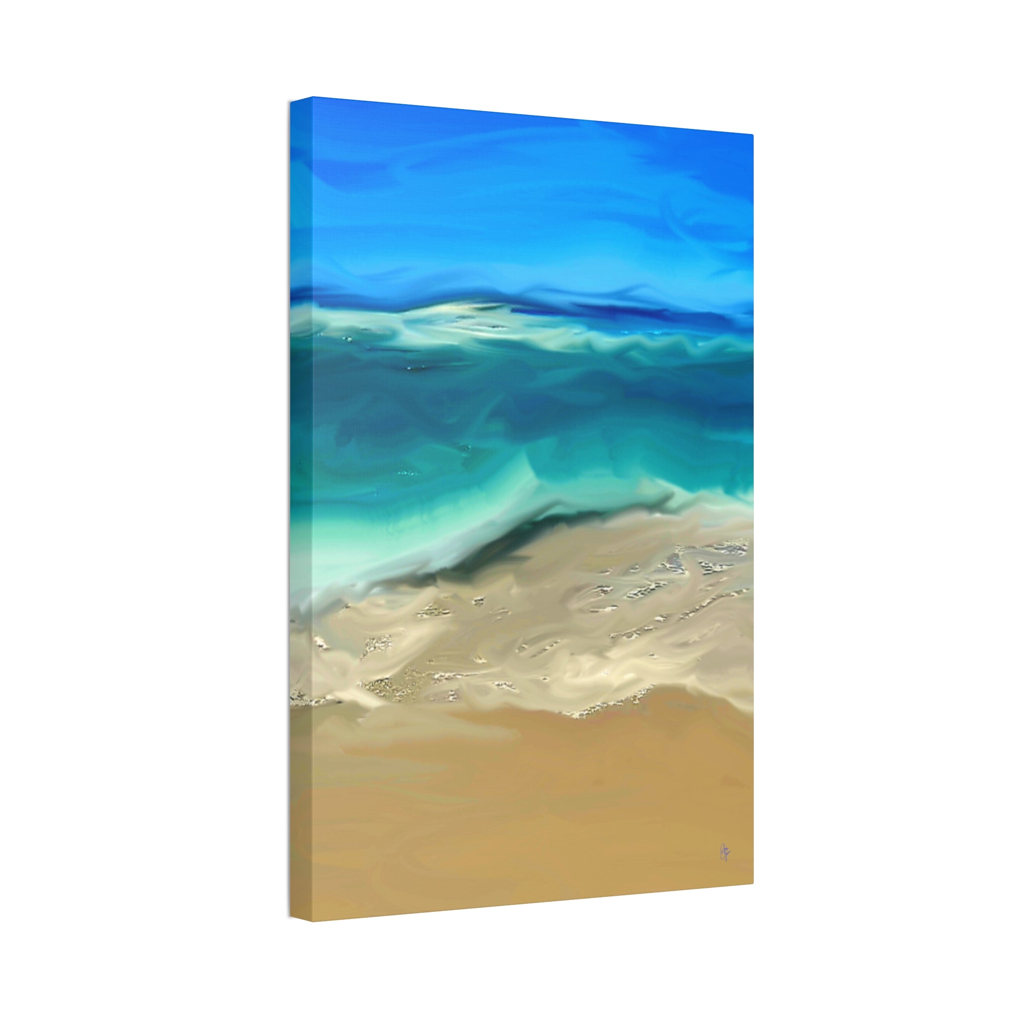 Ocean Waves Canvas Wall Art — Coastal Beach Seascape Canvas Print