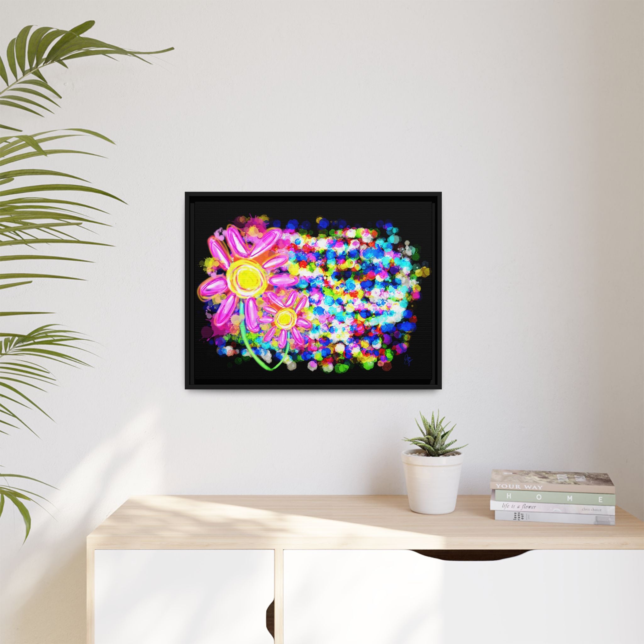 Playful Color Matte Canvas Framed Wall Art