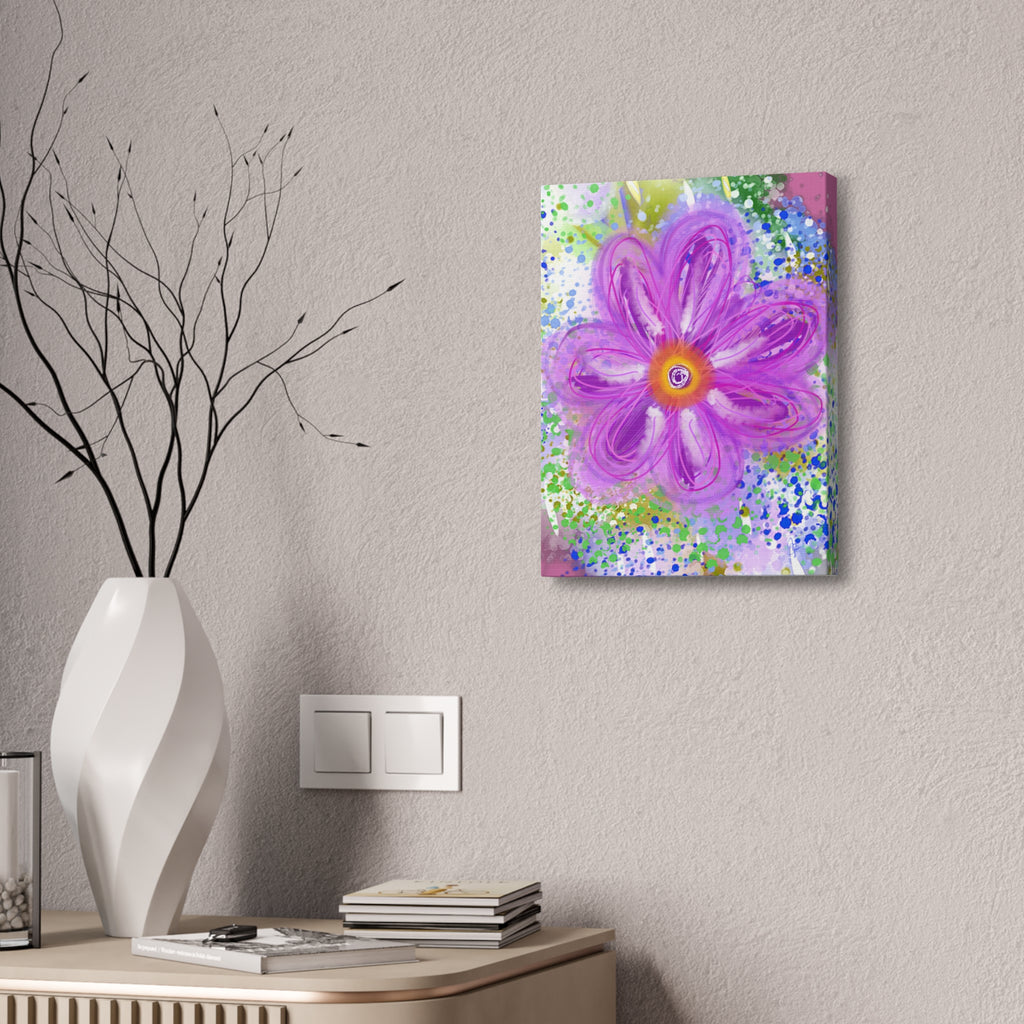 Purple Bloom Floral Canvas - Stretched 1.5" Wall Art