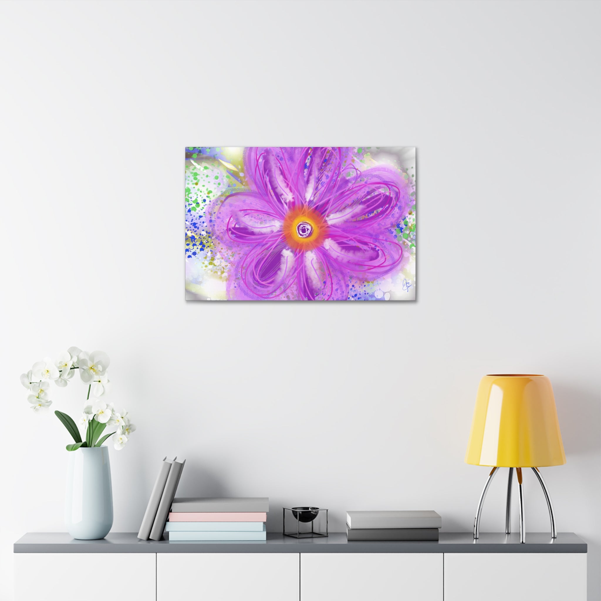 Purple Bloom Floral Canvas - Stretched 1.5" Wall Art