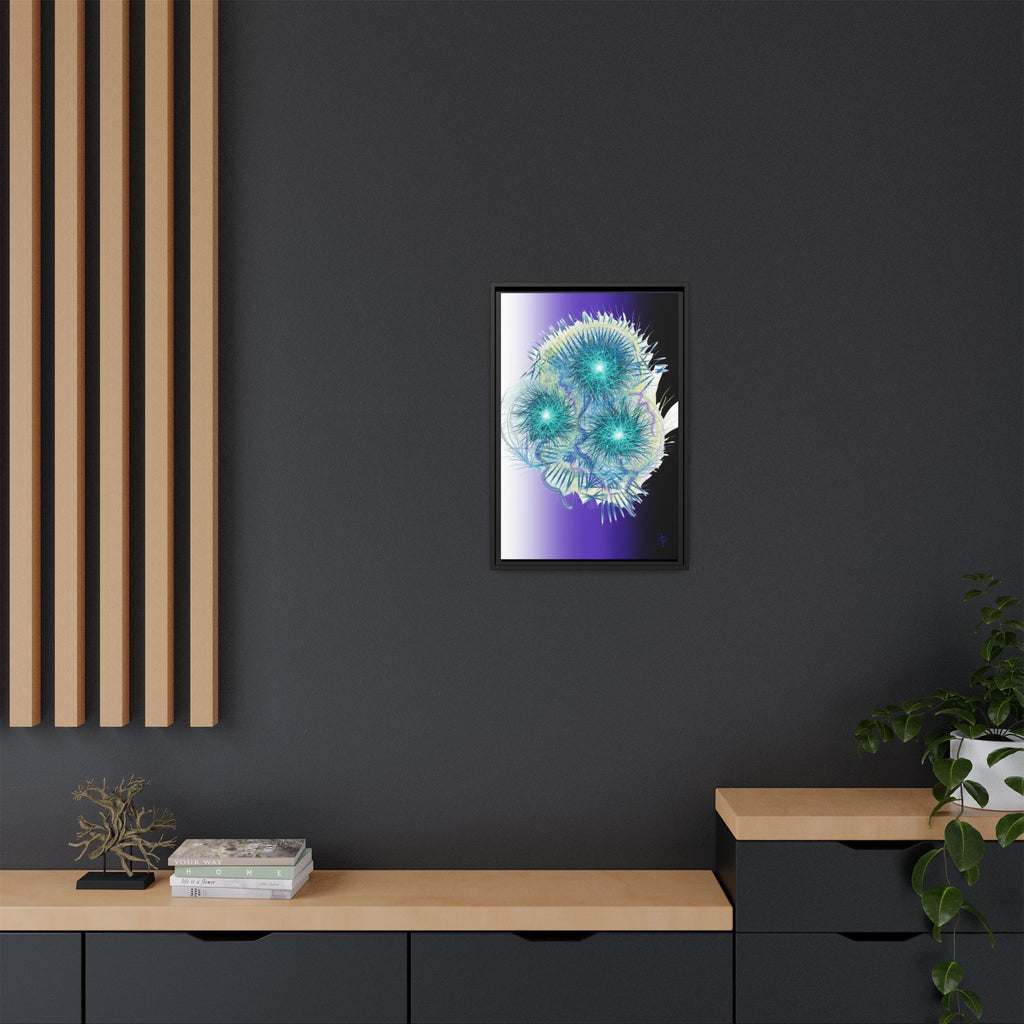 Dandelion Abstract Print Matte Canvas Framed Wall Art