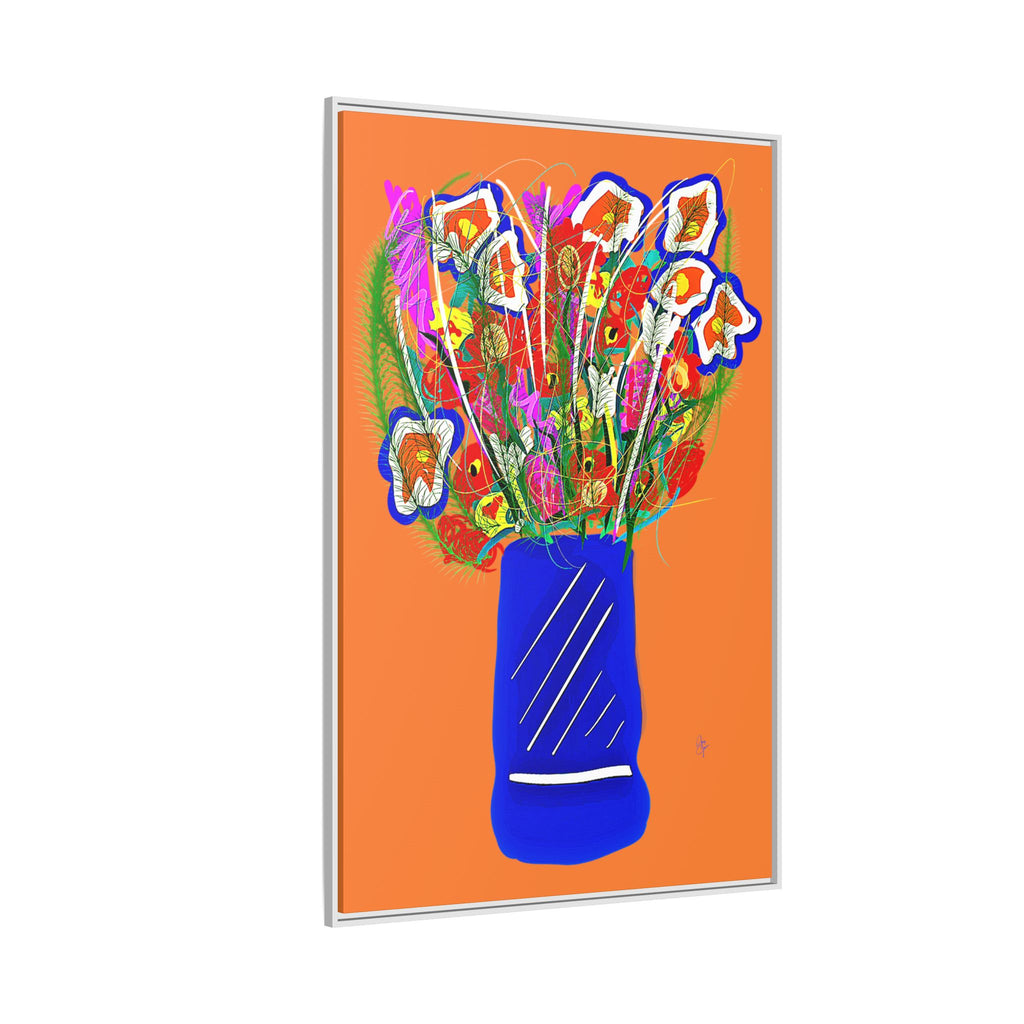Floral Bouquet Matte Canvas Print — Framed Wall Art