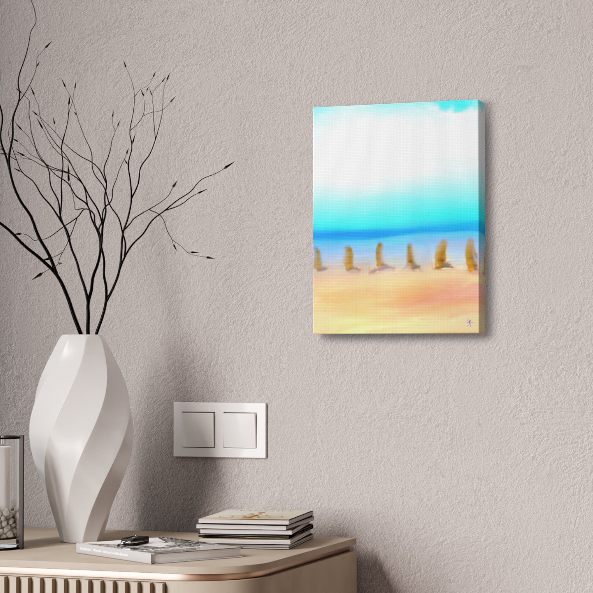 Coastal Sunrise Beach Canvas — Stretched 1.5" Seascape Wall Art