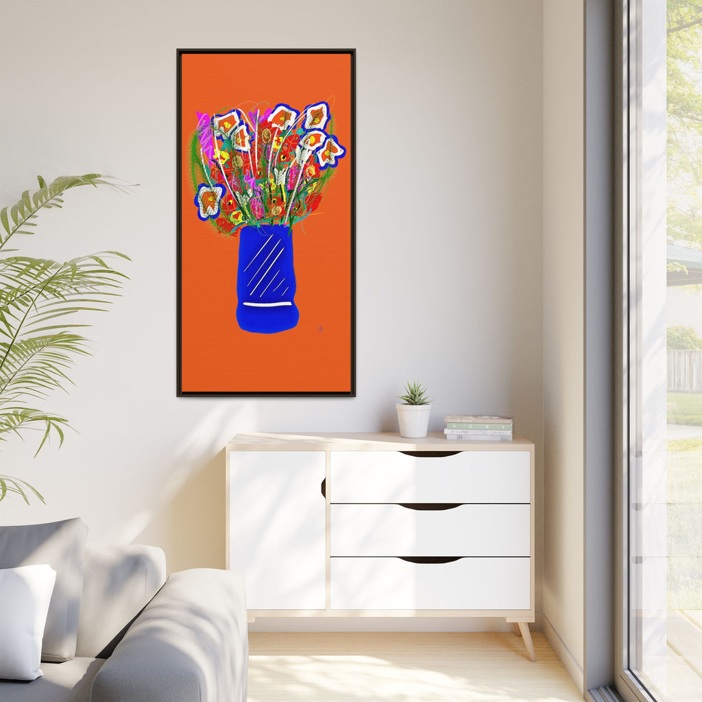 Floral Bouquet Matte Canvas Print — Framed Wall Art