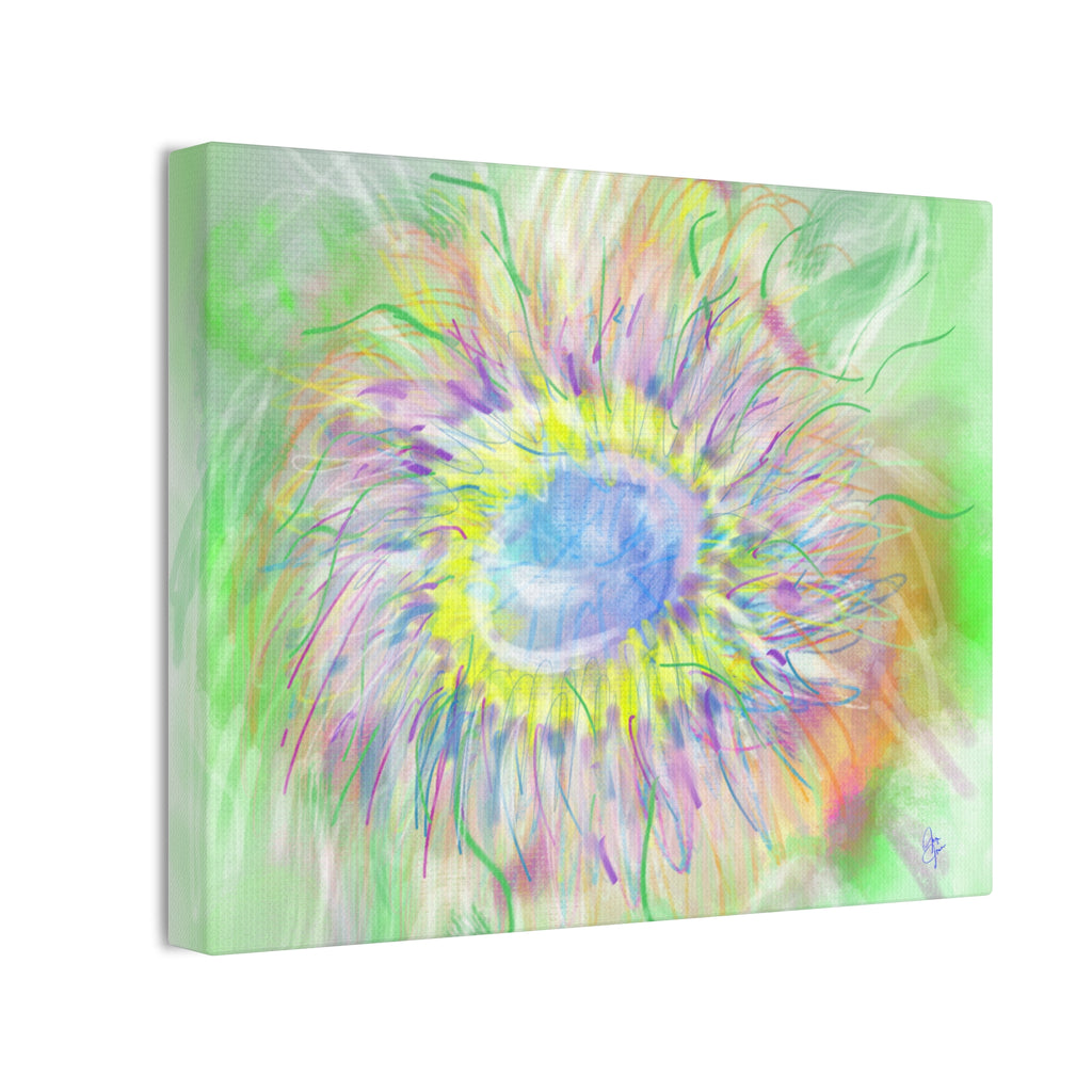Abstract Pastel Bloom Canvas Print — Floral Wall Art for Living Room & Nursery