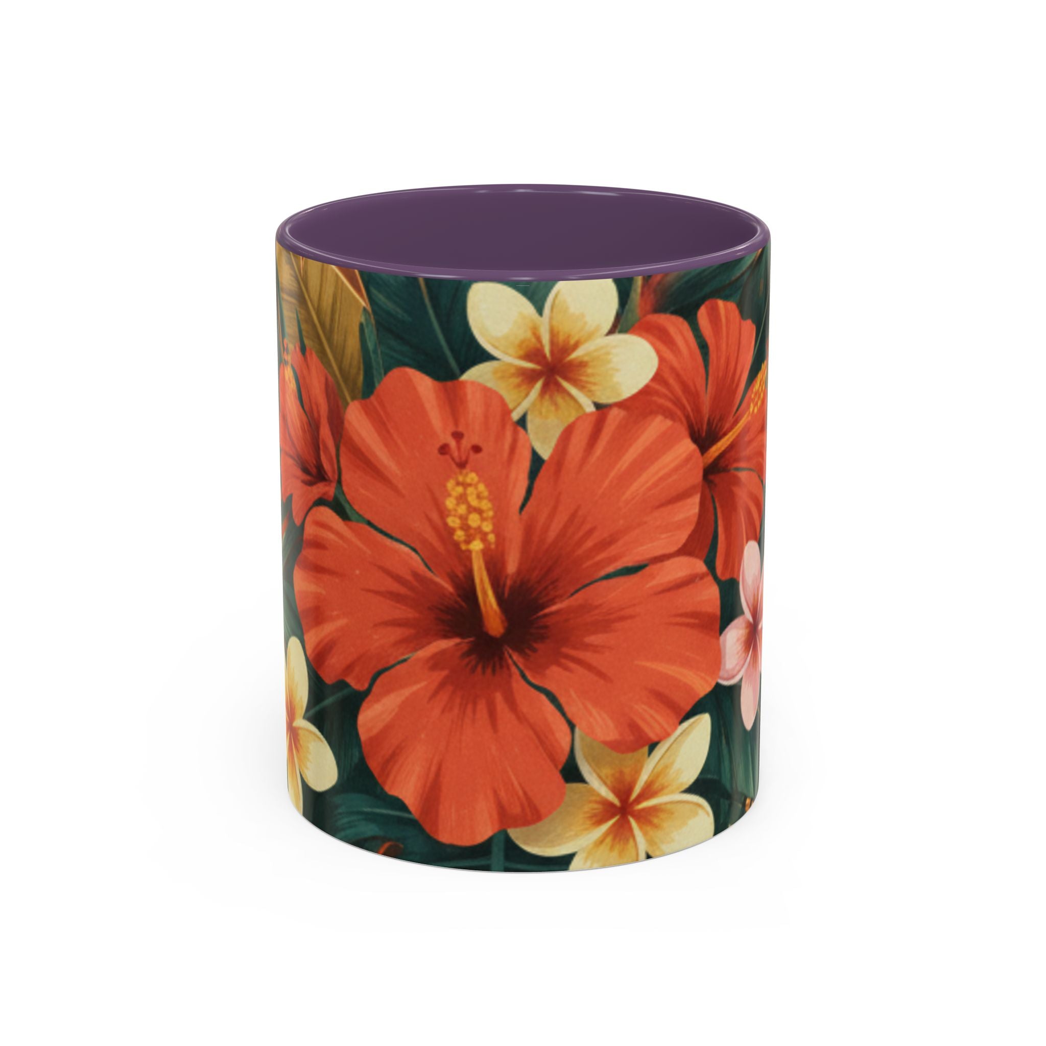 Hibiscus Tropical Coffee Mug — Floral Island Accent Mug (11/15 oz)