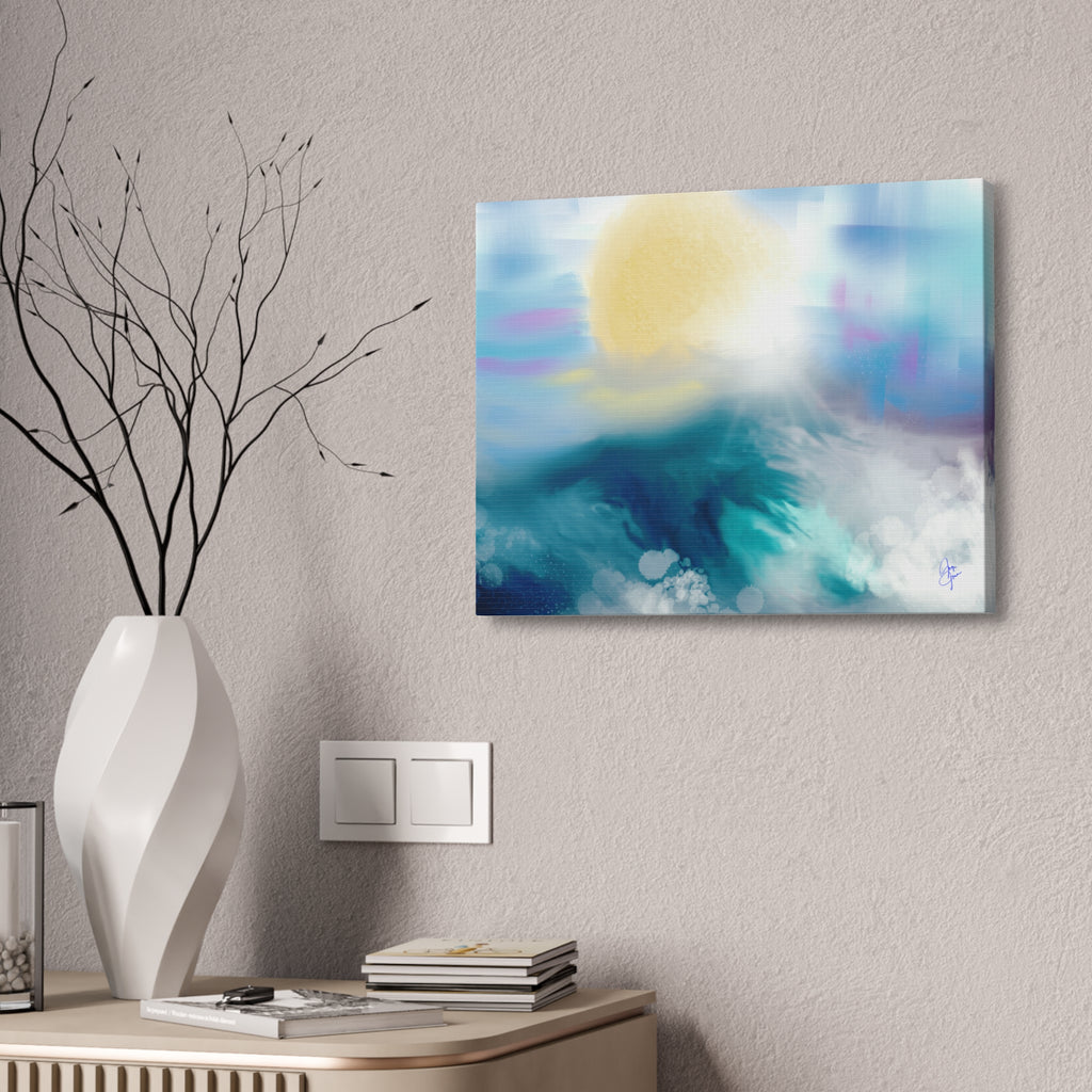 Ocean Sunrise Abstract Canvas Print — Stretched 1.5"