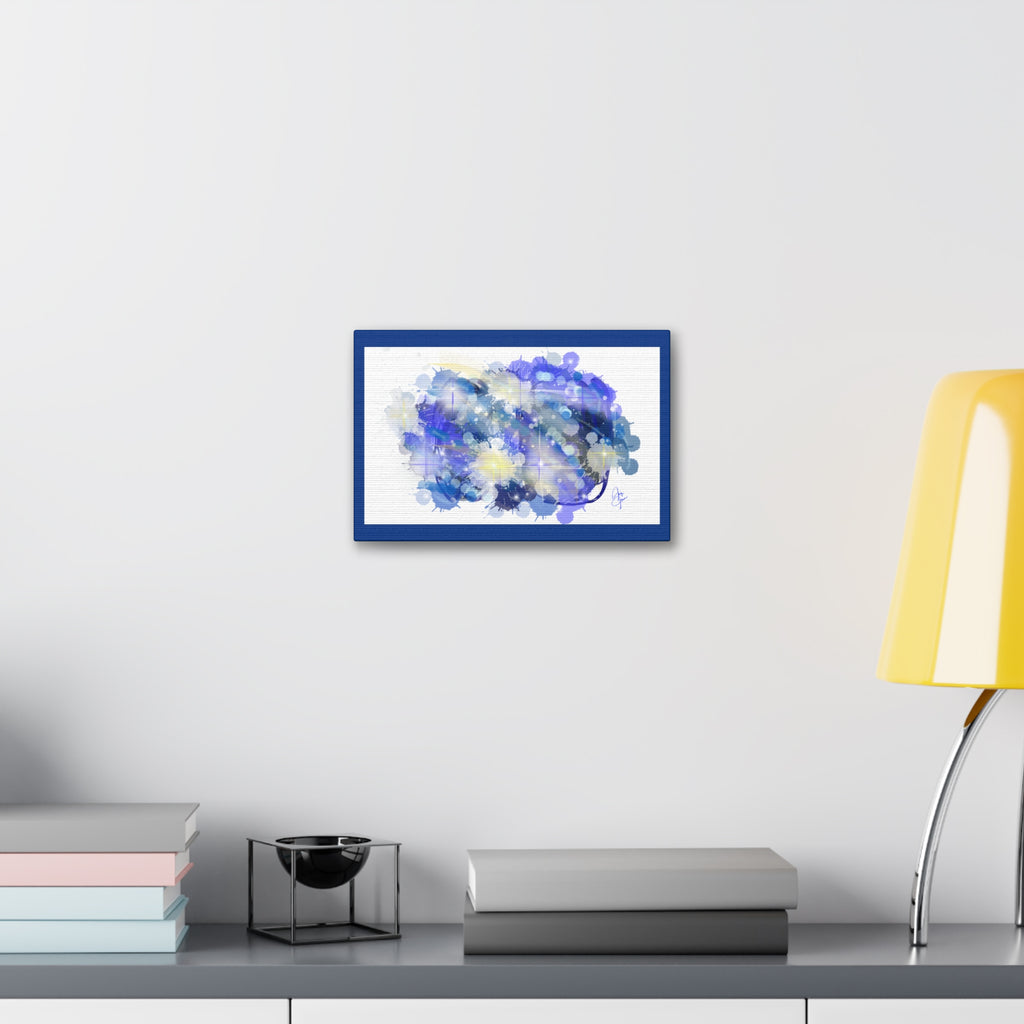 Abstract Blue Galaxy Canvas Print — Stretched 1.5" Wall Art