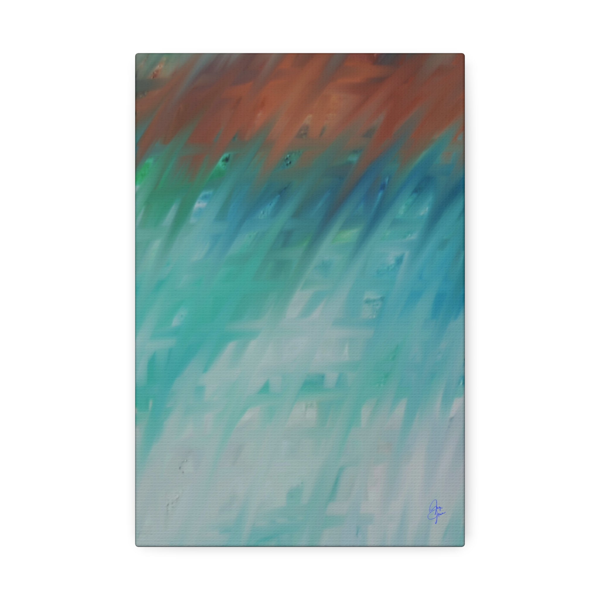 Ocean Breeze Abstract Canvas - Stretched 1.5" Wall Art