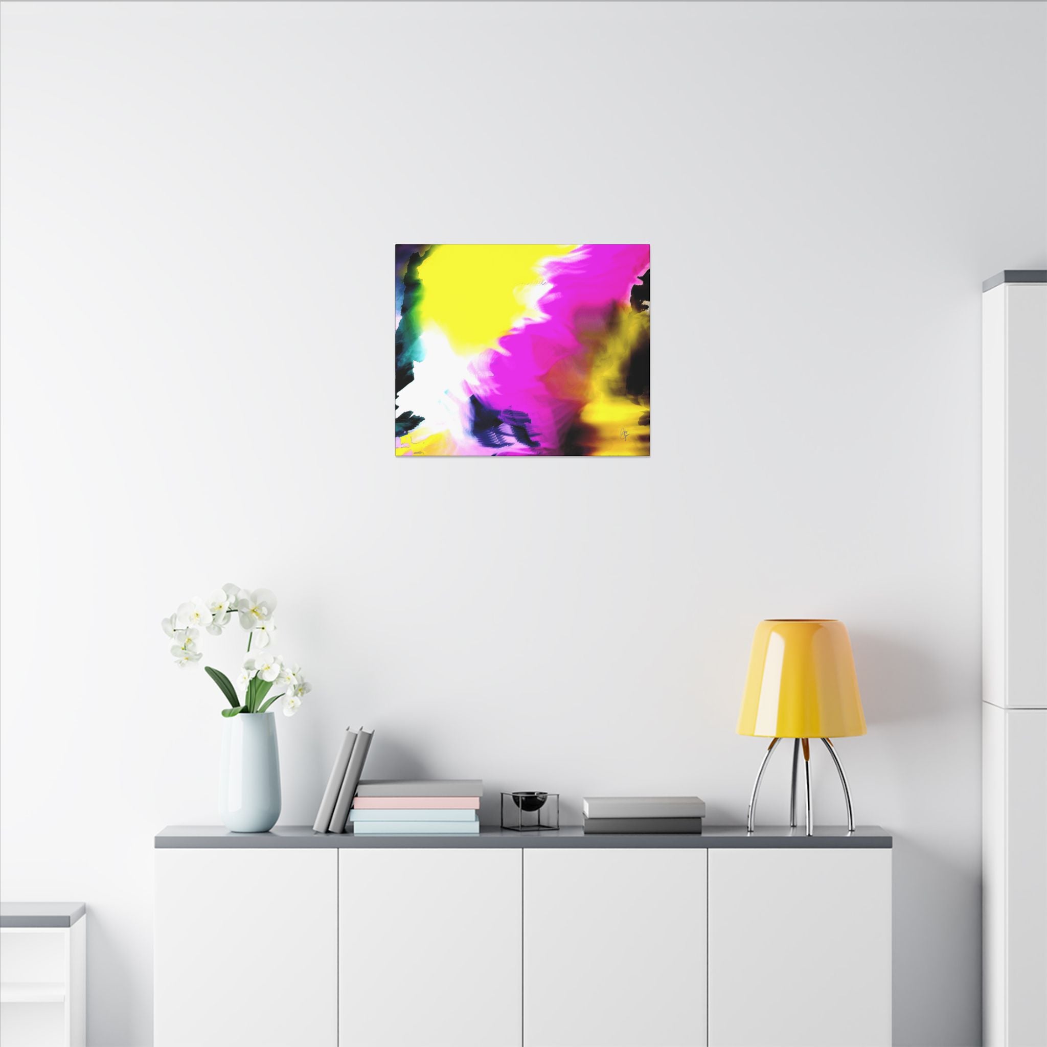 Abstract Color Splash Matte Canvas Wall Art