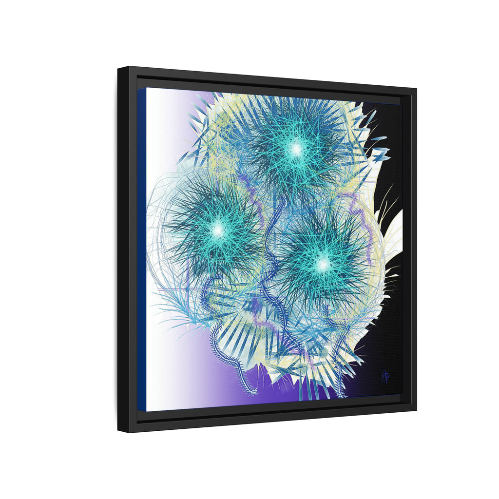 Dandelion Abstract Print Matte Canvas Framed Wall Art
