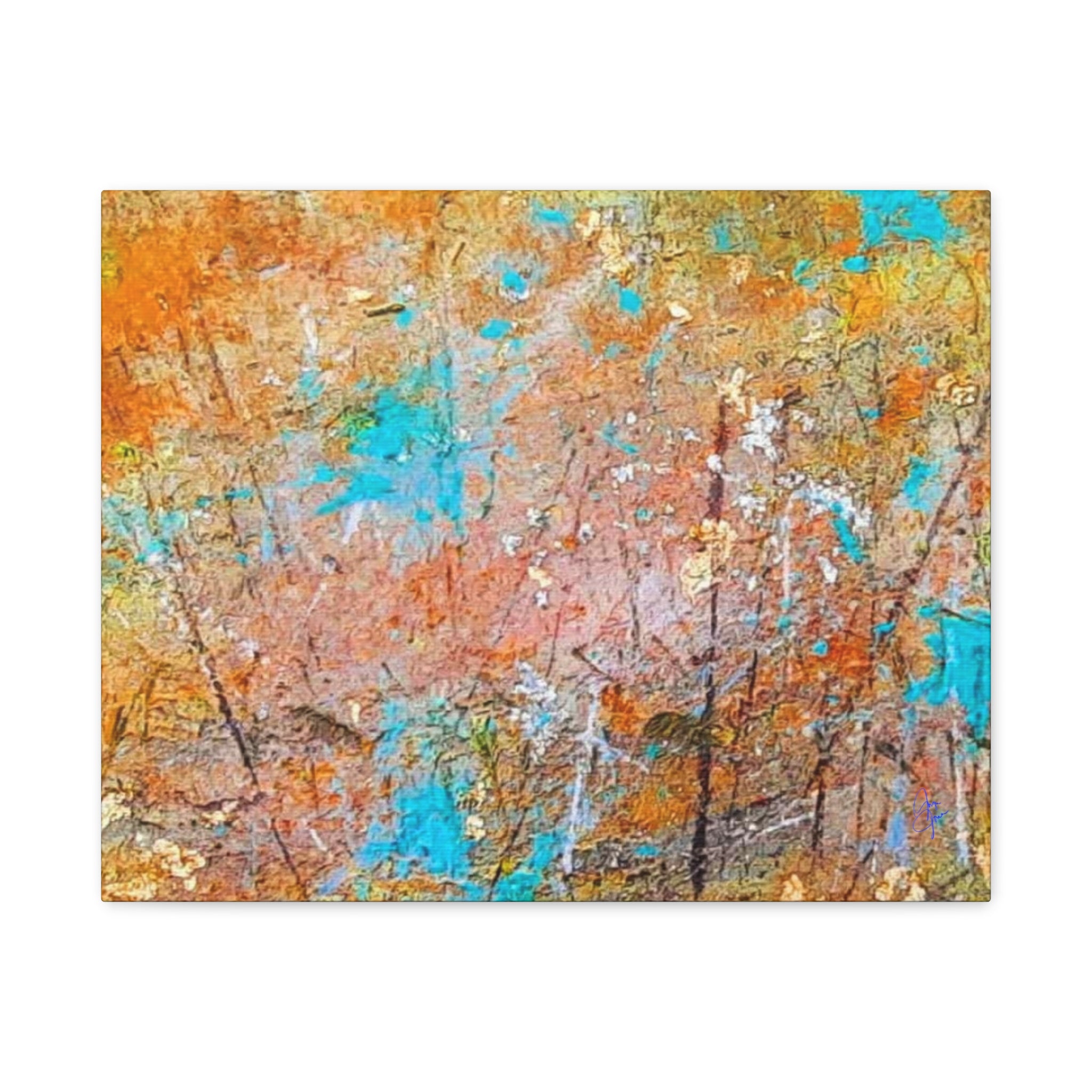 Matte Canvas Wall Art — 'Walk in the Woods' Abstract by Angie Jones (Stretched 1.25")