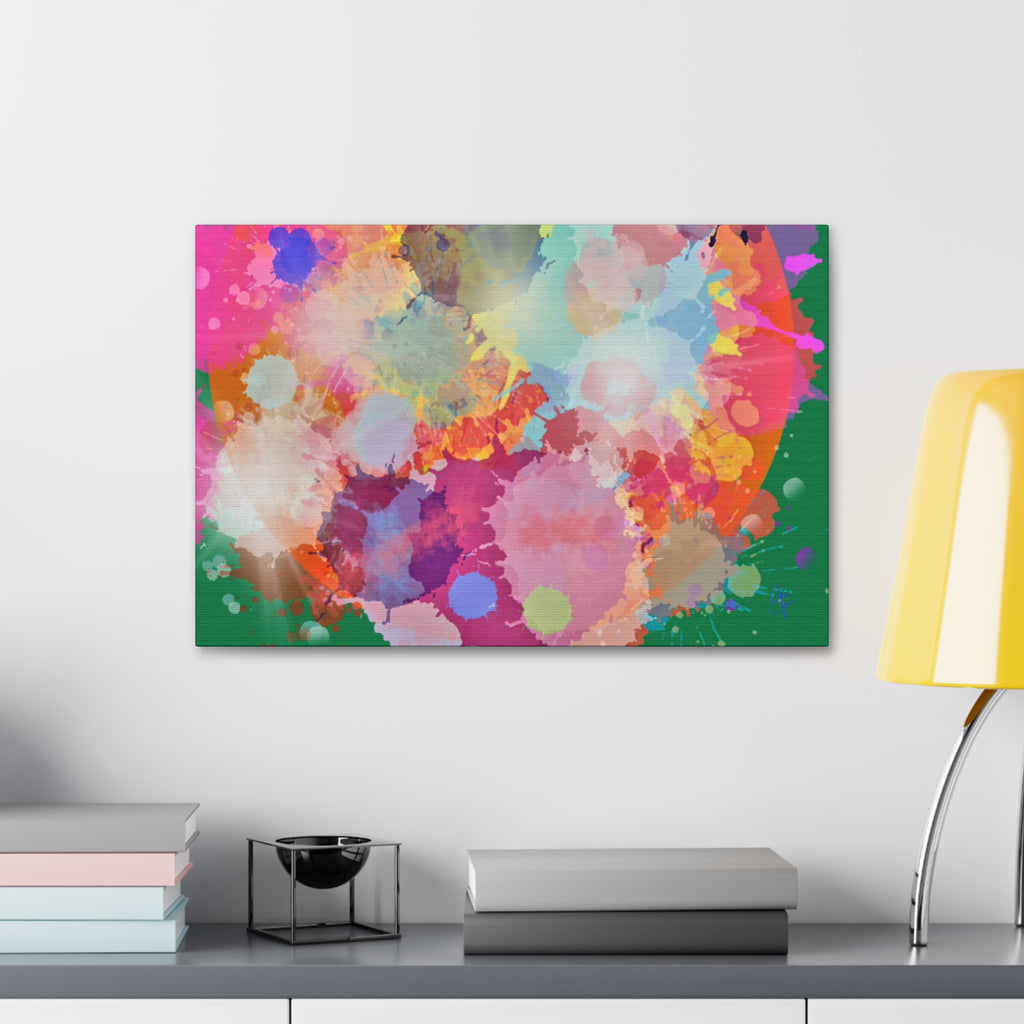 Abstract Color Splash Canvas Print — Vibrant Watercolor Ink Splash Wall Art