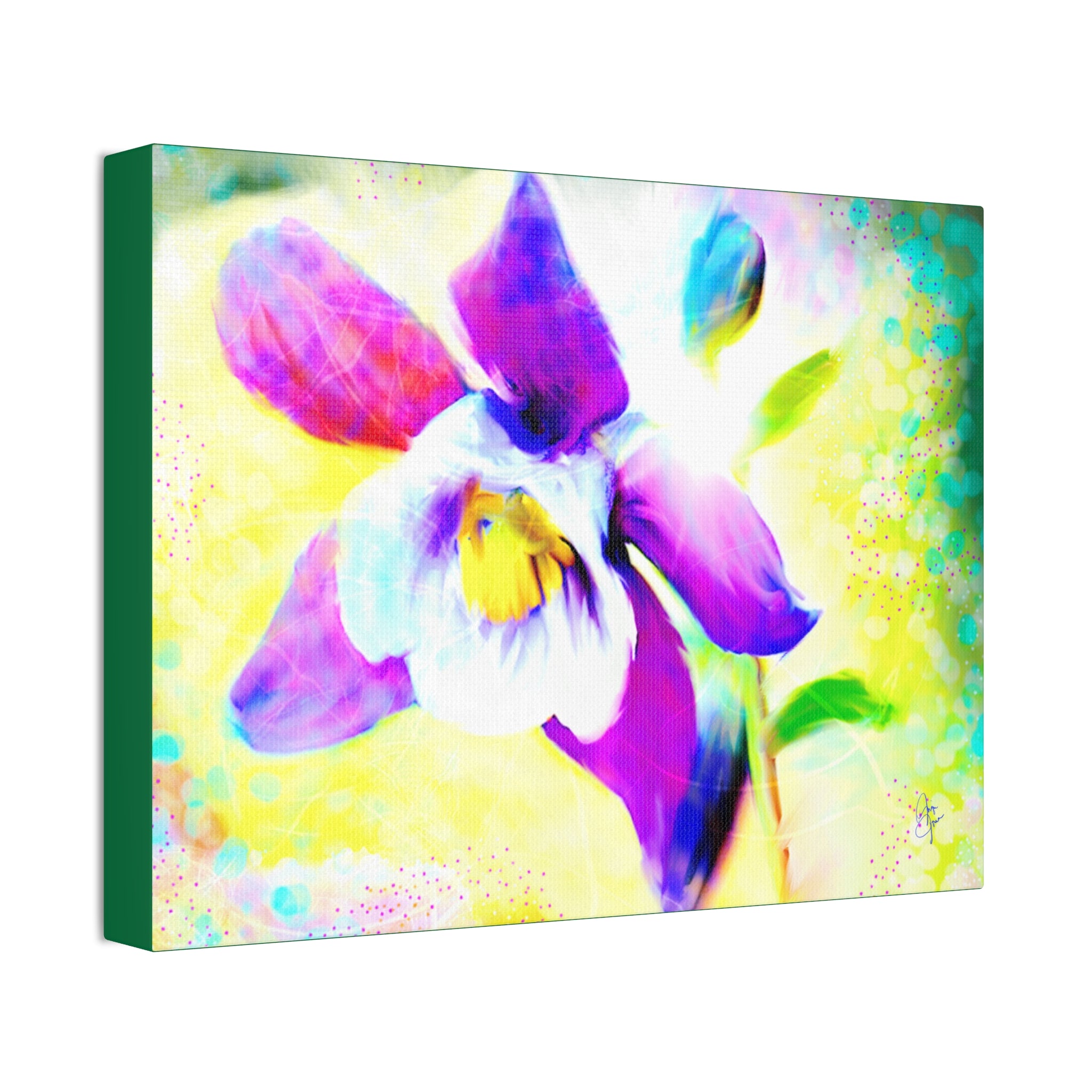 Purple Orchid Canvas Wall Art - Vibrant Floral Stretched Canvas