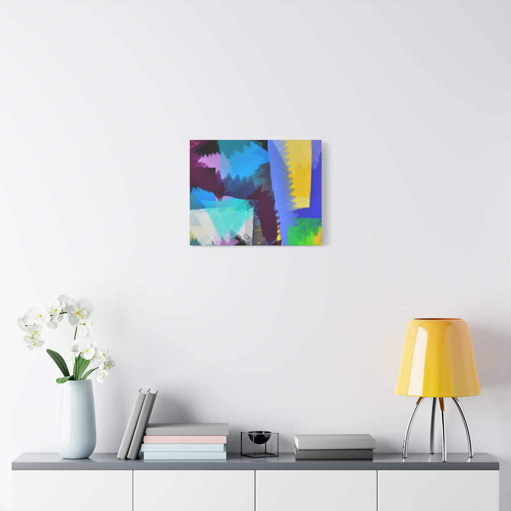Abstract Color Burst Canvas Print — Vibrant Geometric Wall Art