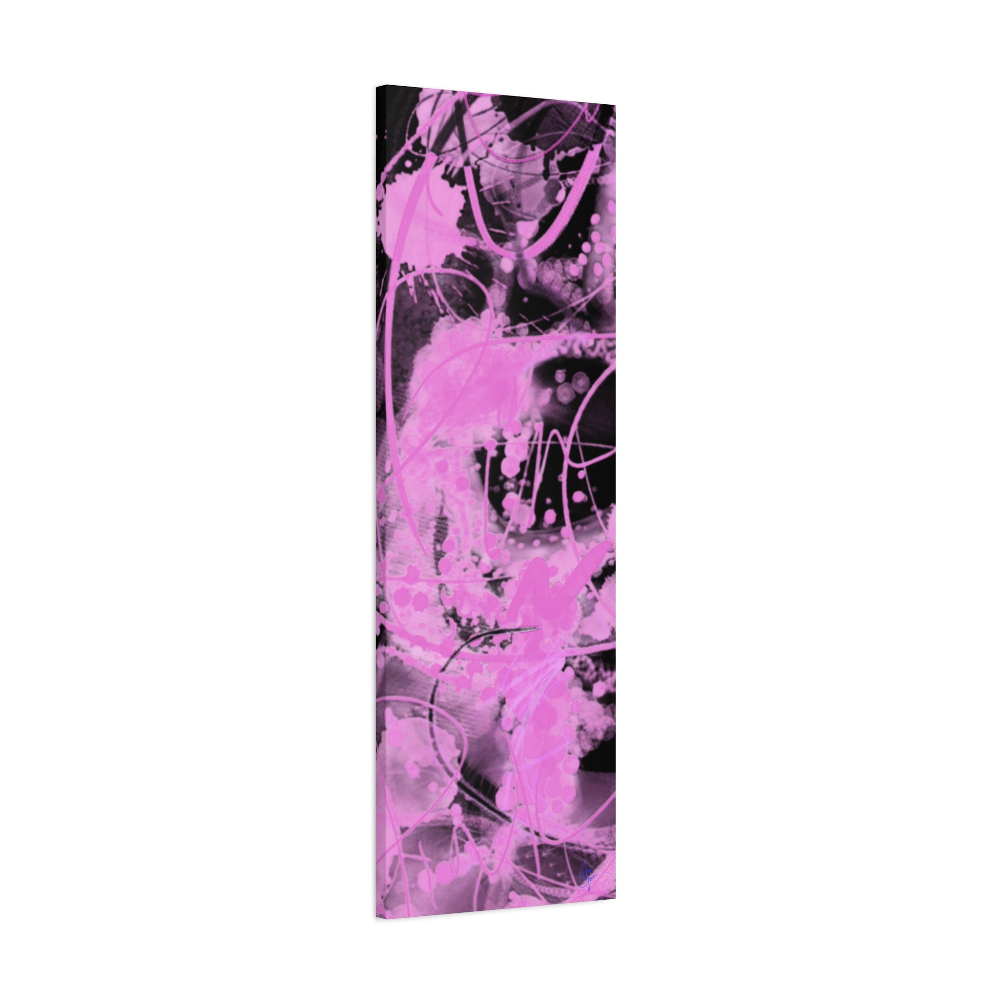 Pink Abstract Graffiti Matte Canvas