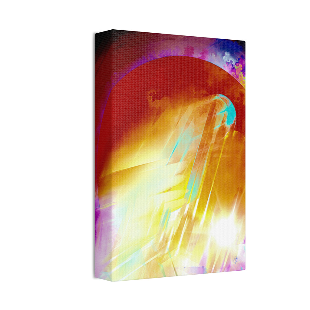 Abstract Solar Burst Canvas Print — Vibrant Colorful Wall Art