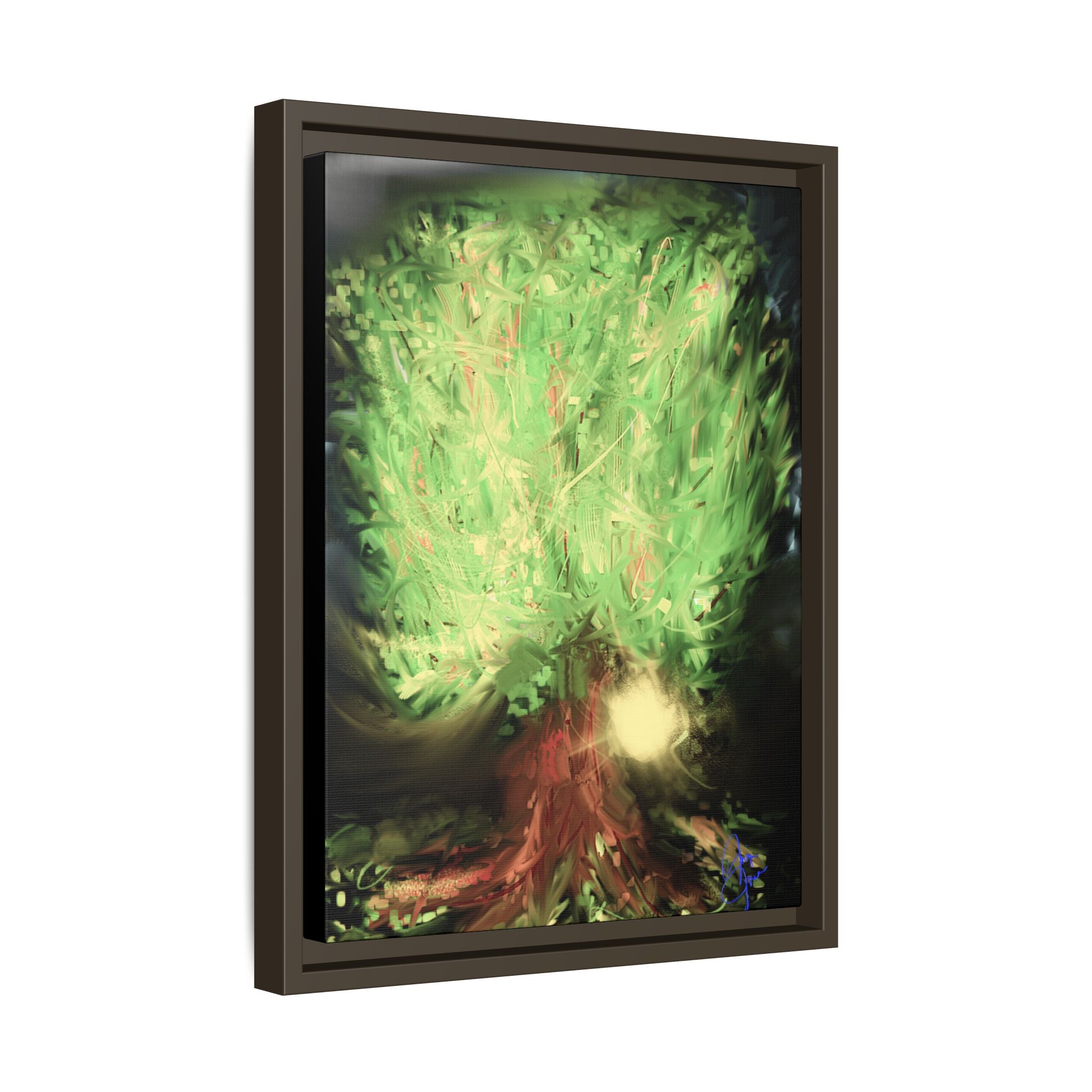 Sunset Tree Matte Canvas Framed Wall Art