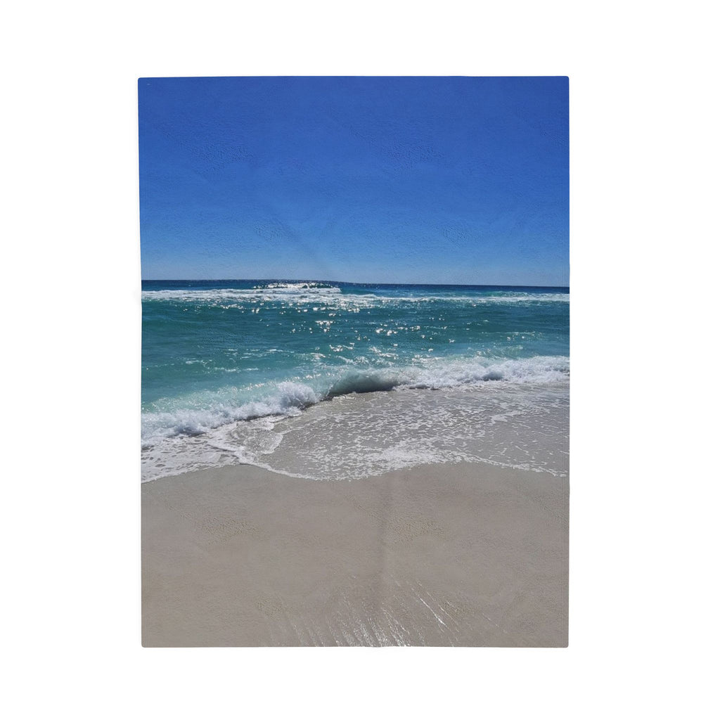 Coastal Waves Velveteen Plush Blanket