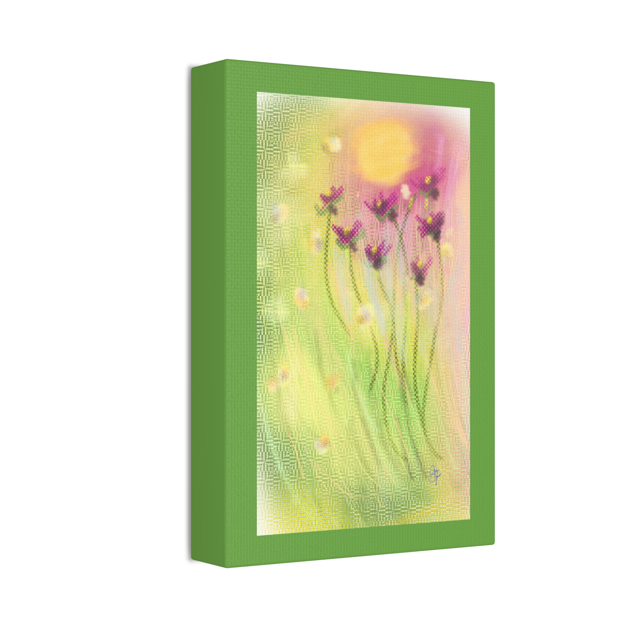 Spring Meadow Floral Canvas Stretched Wall Art (1.5" Depth)