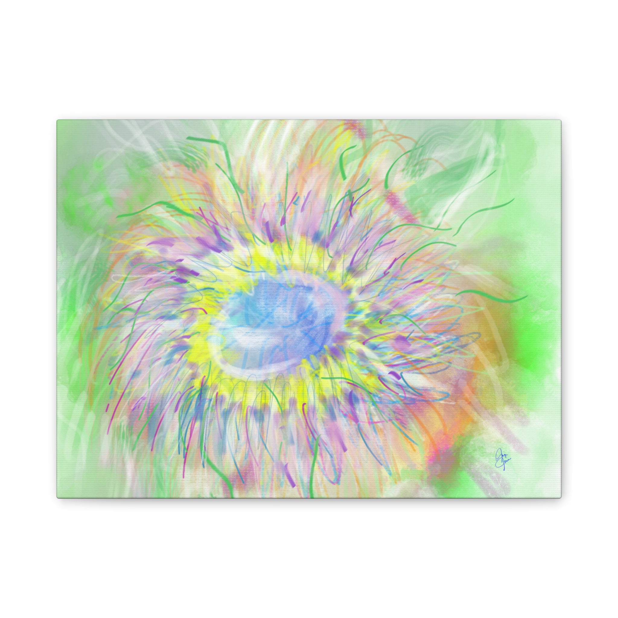 Abstract Pastel Bloom Canvas Print — Floral Wall Art for Living Room & Nursery