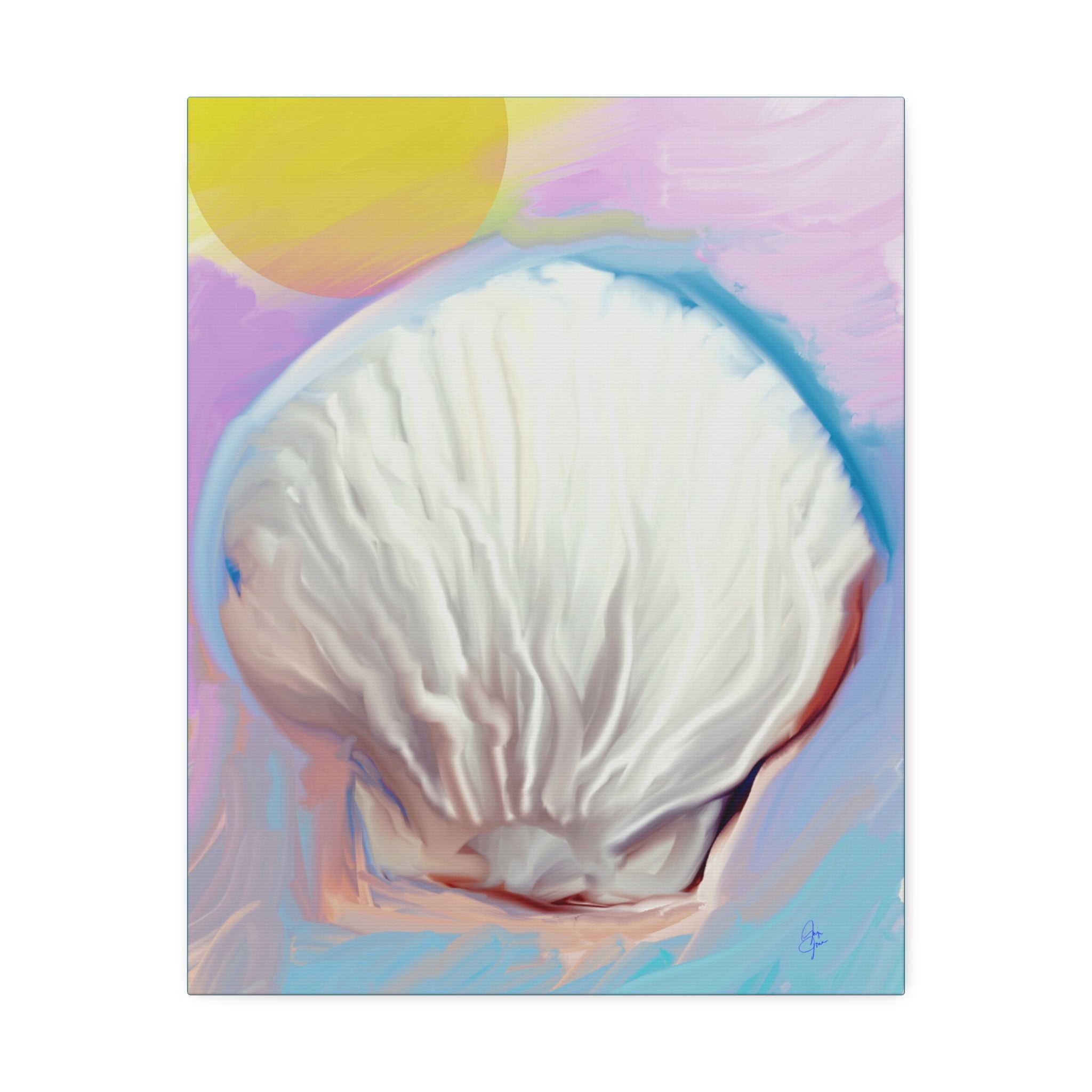 Seashell Dream Canvas Stretch — Pastel Beach Wall Art (1.5" Stretched)