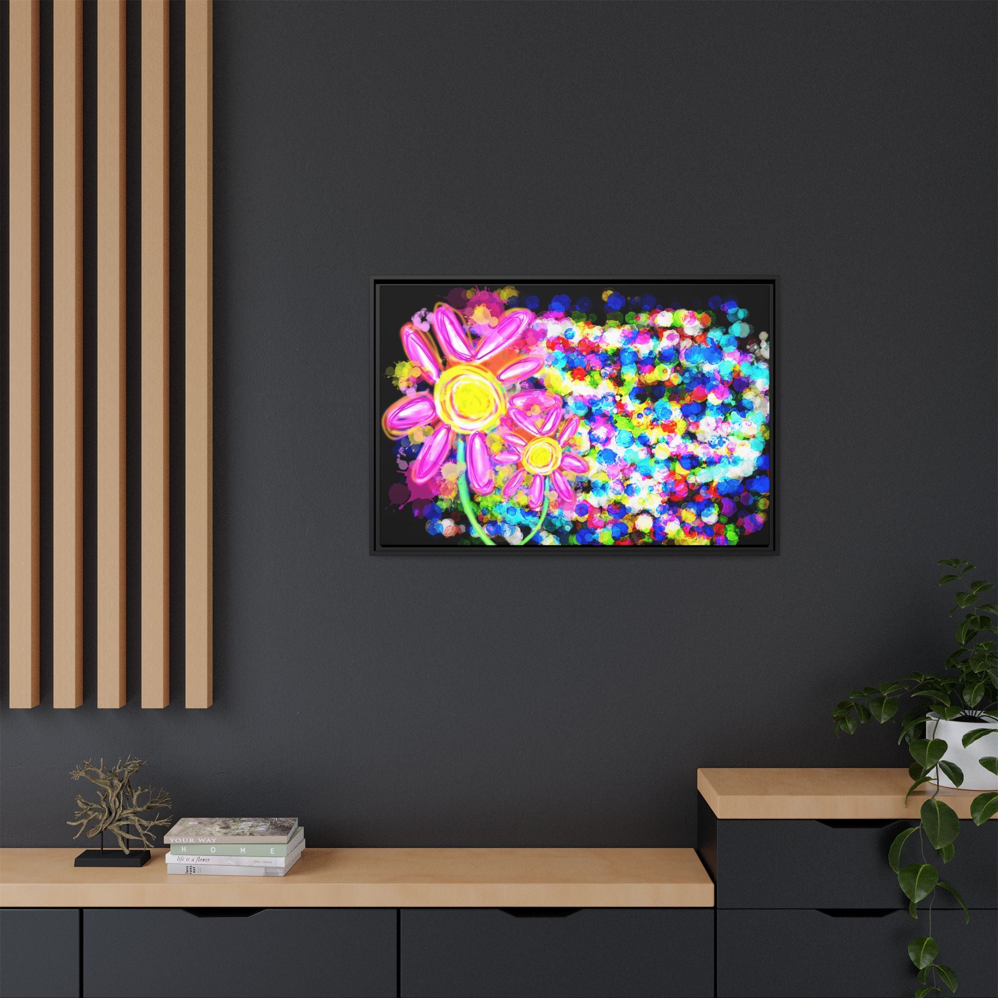 Playful Color Matte Canvas Framed Wall Art