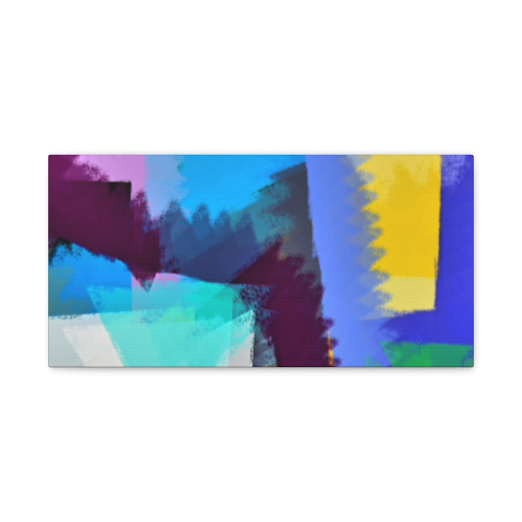 Abstract Color Burst Canvas Print — Vibrant Geometric Wall Art