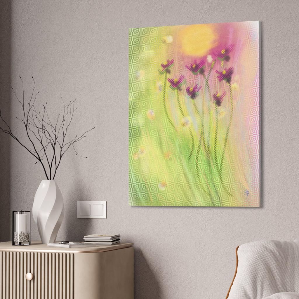 Spring Meadow Floral Canvas Stretched Wall Art (1.5" Depth)