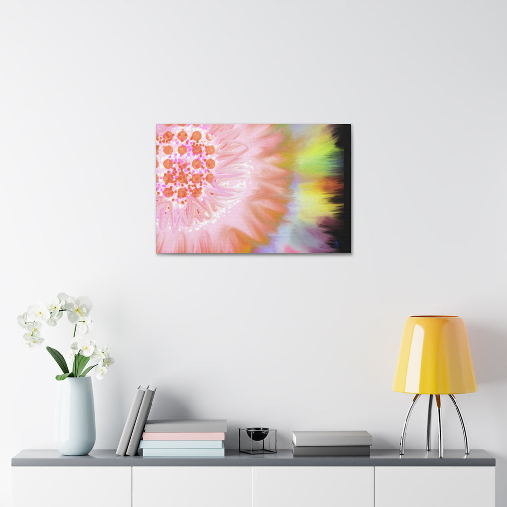 Abstract Floral Burst Canvas Stretched 1.5" — Colorful Sunflower Wall Art