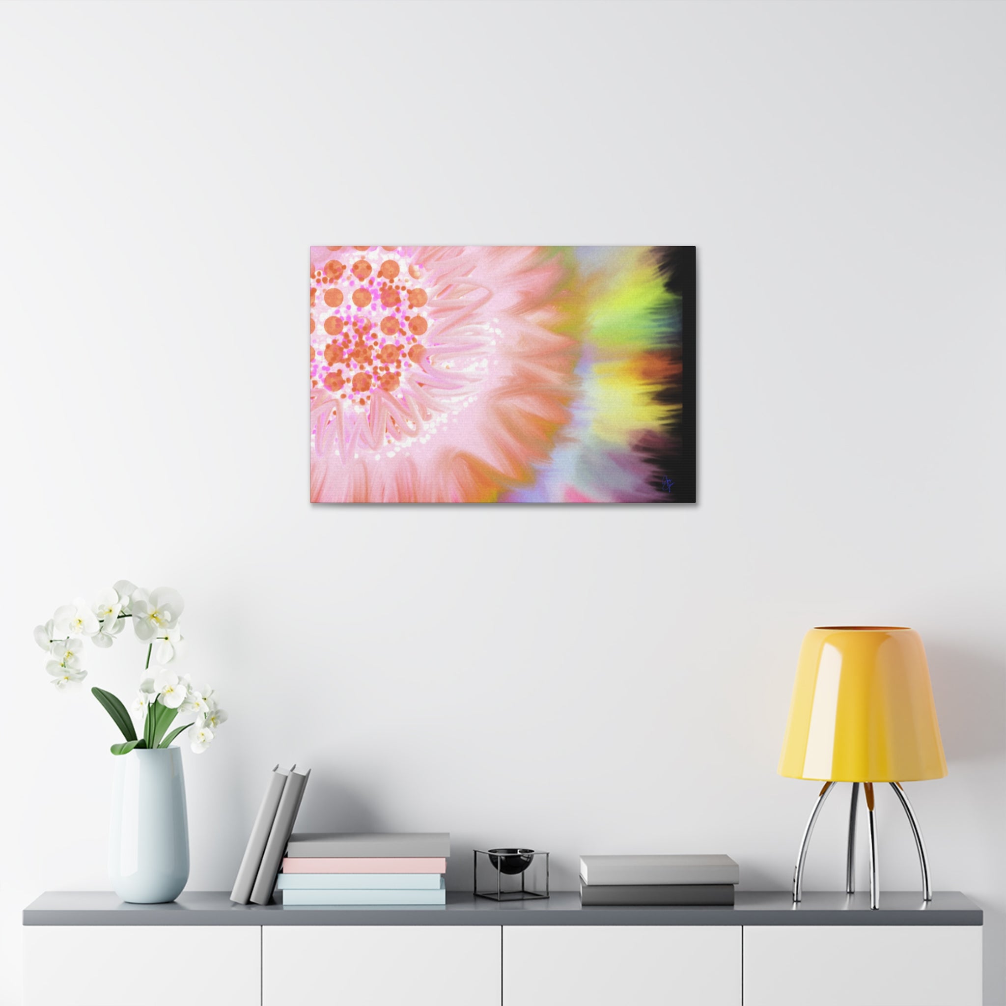 Abstract Floral Burst Canvas Stretched 1.5" — Colorful Sunflower Wall Art