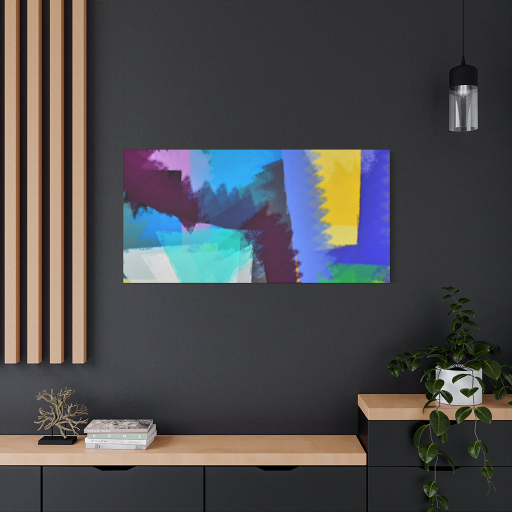 Abstract Color Burst Canvas Print — Vibrant Geometric Wall Art