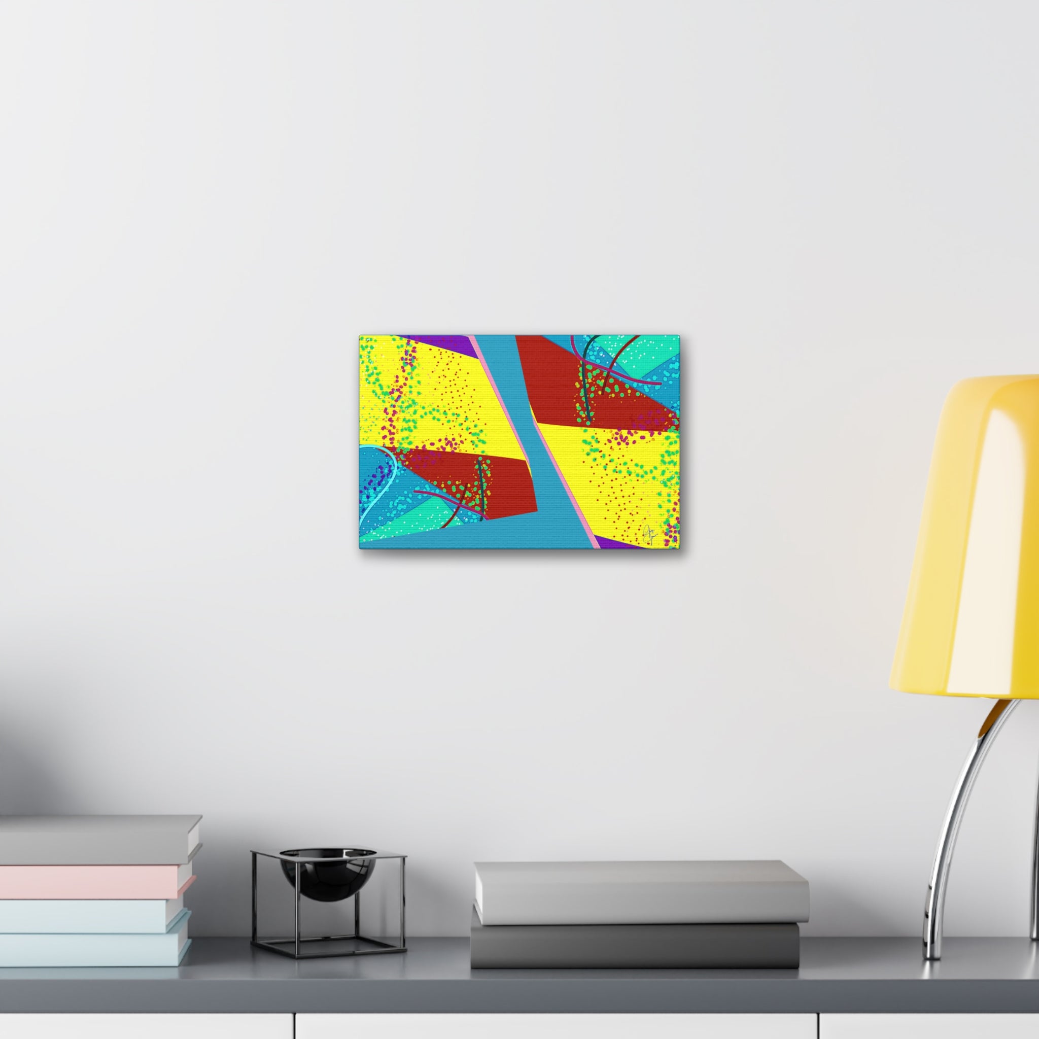 Abstract Pop Art Canvas Print — Colorful Geometric Wall Art (Stretched 1.5")