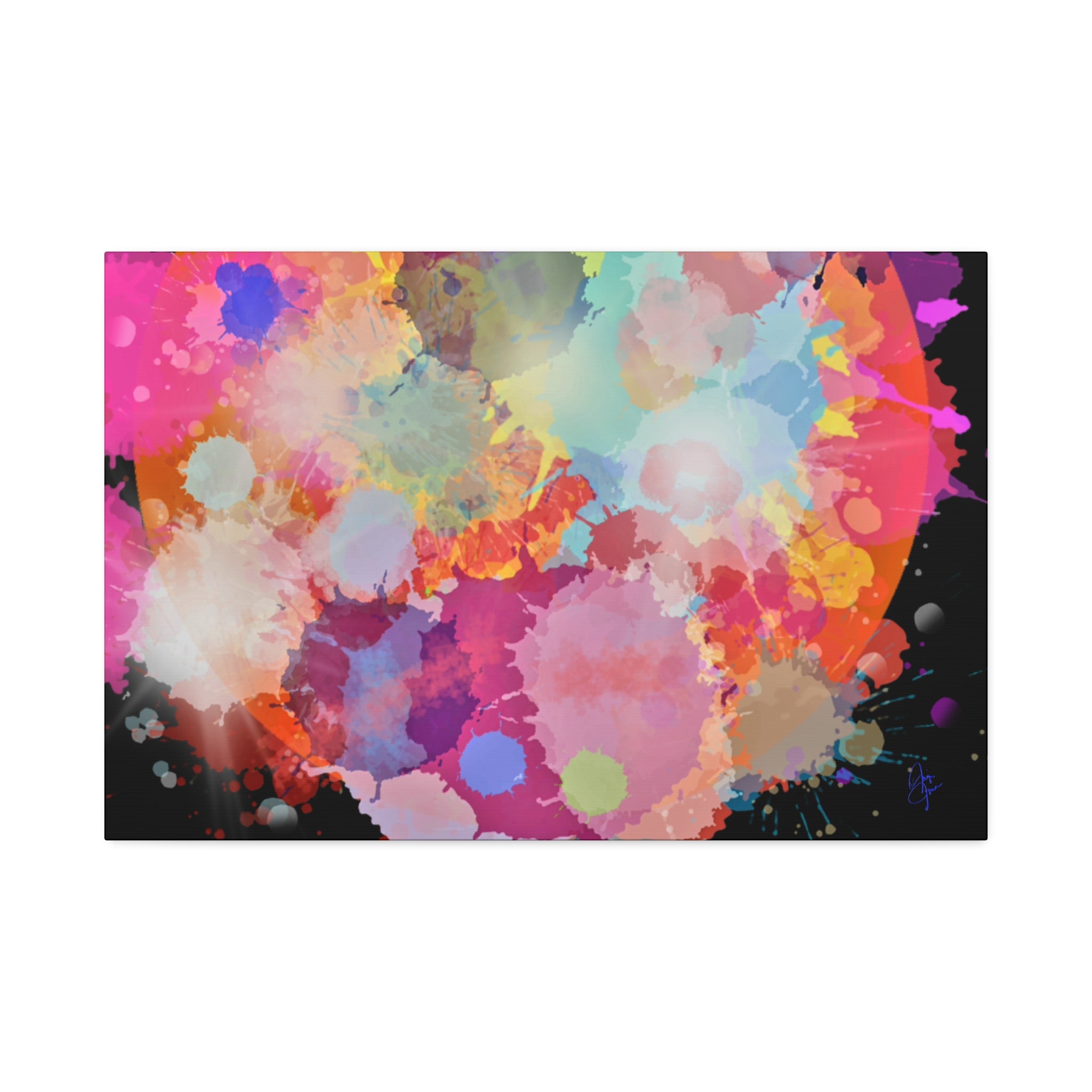 Abstract Color Splash Canvas Print — Vibrant Watercolor Ink Splash Wall Art