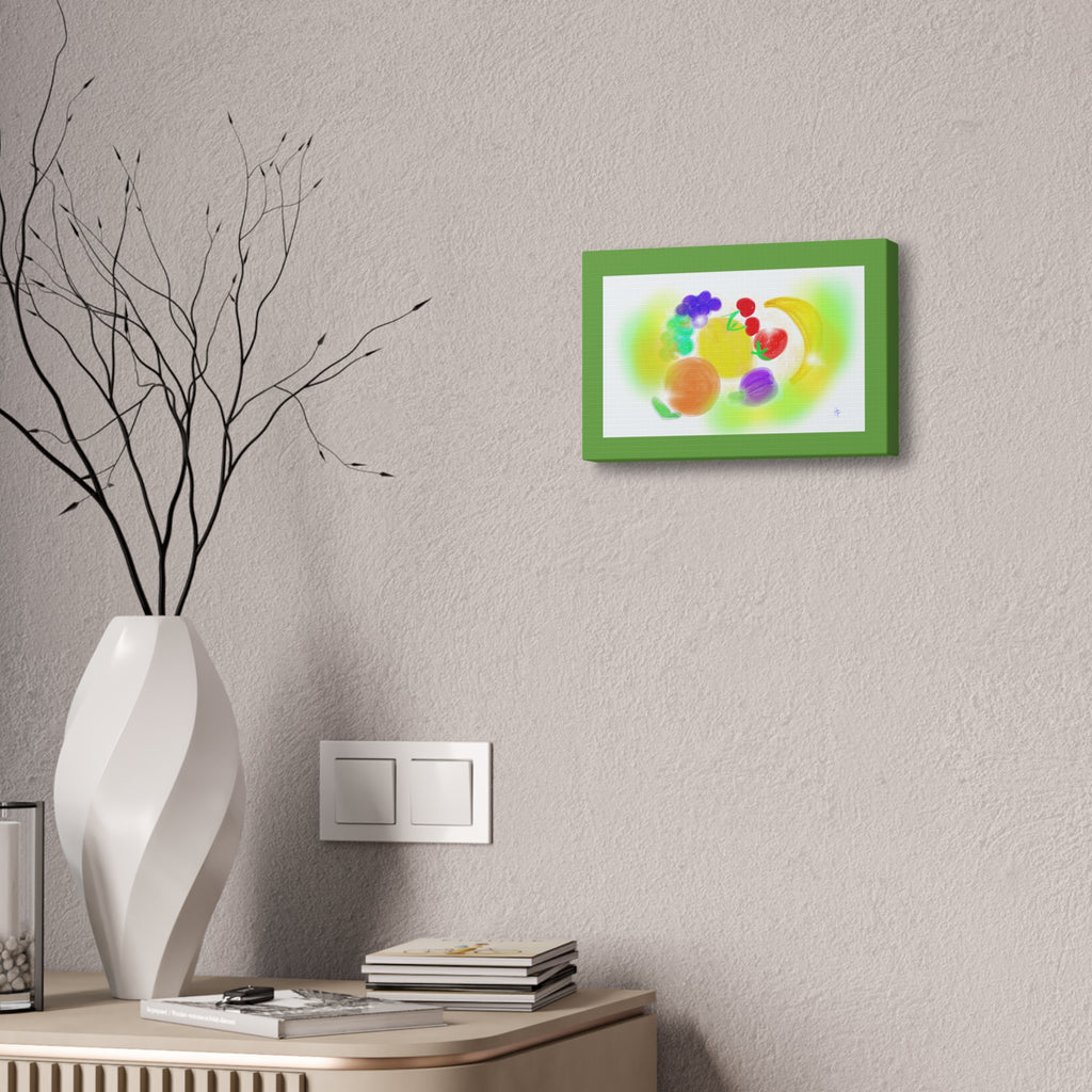 Colorful Fruit Still Life Canvas — Bright Kitchen Wall Art, Stretched 1.5"