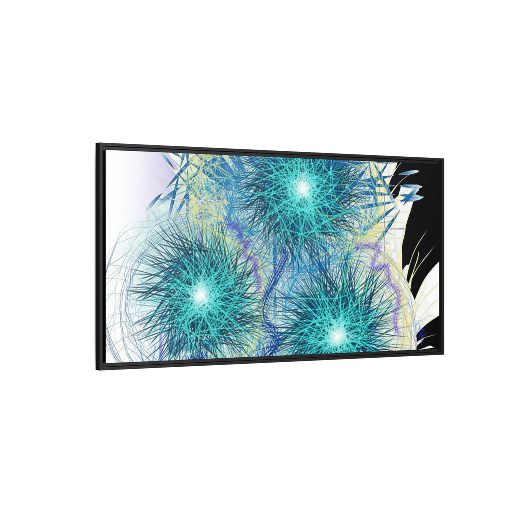 Dandelion Abstract Print Matte Canvas Framed Wall Art