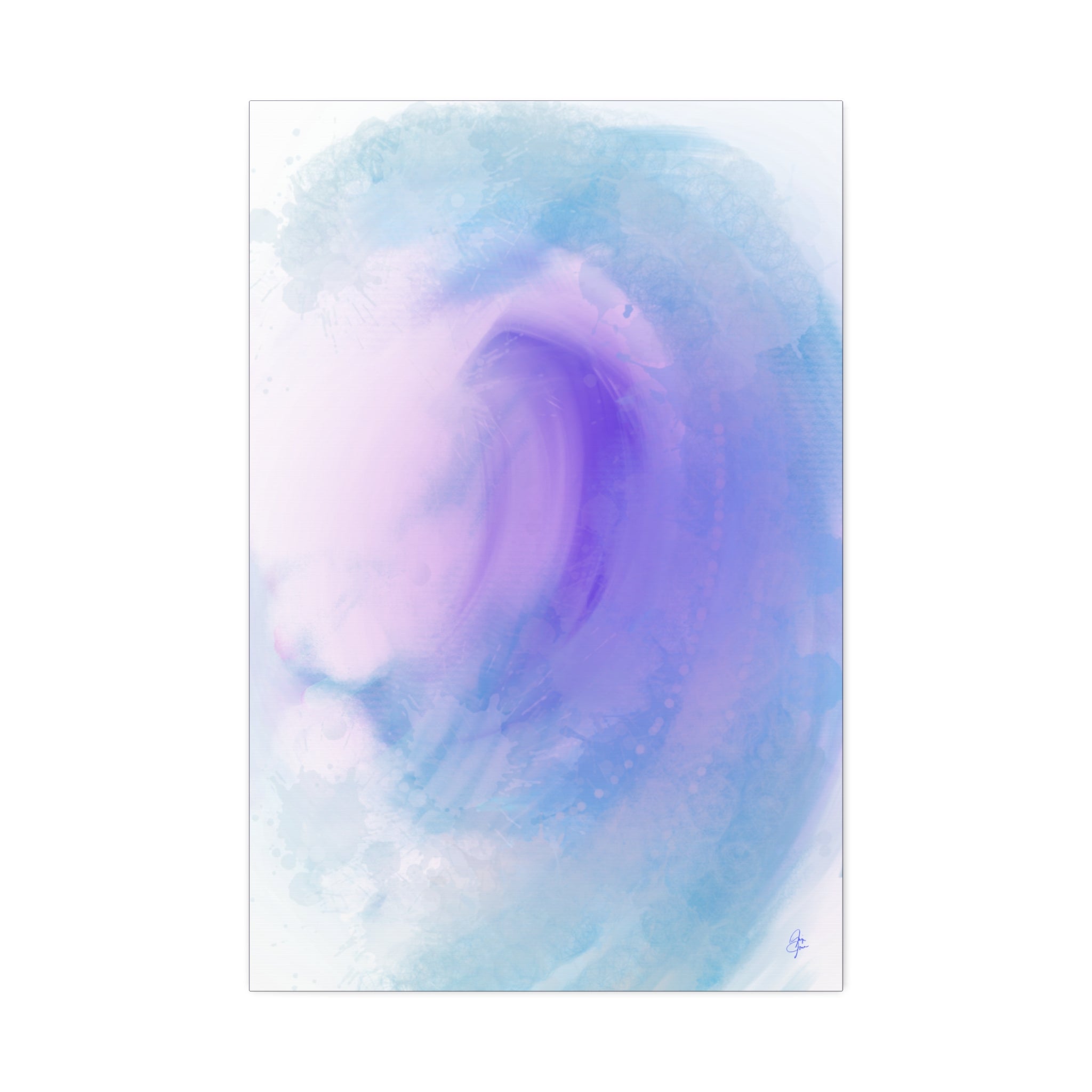 Abstract Lavender Wave Canvas Print — Stretched 1.5"